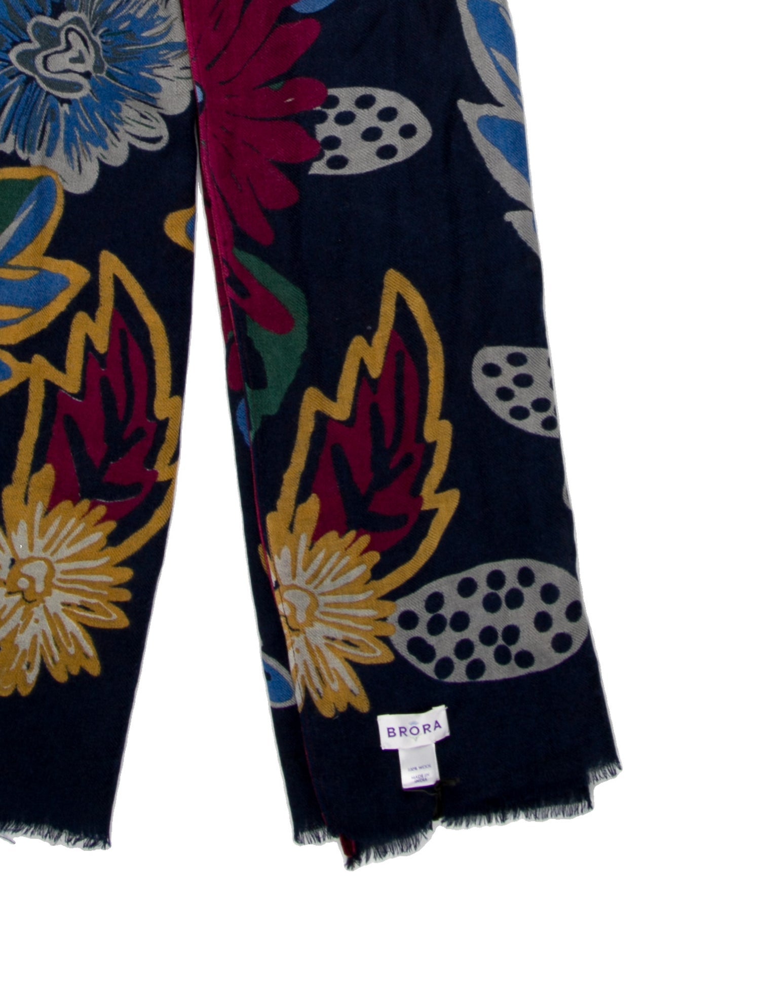 Brora Wool Printed Scarf w/ Tags