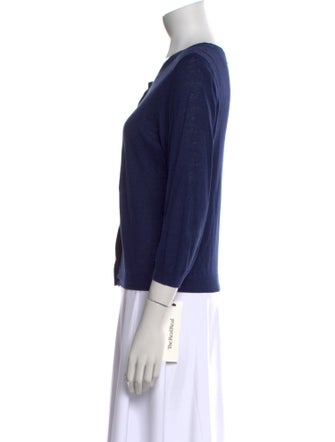 Brora Linen Scoop Neck Sweater