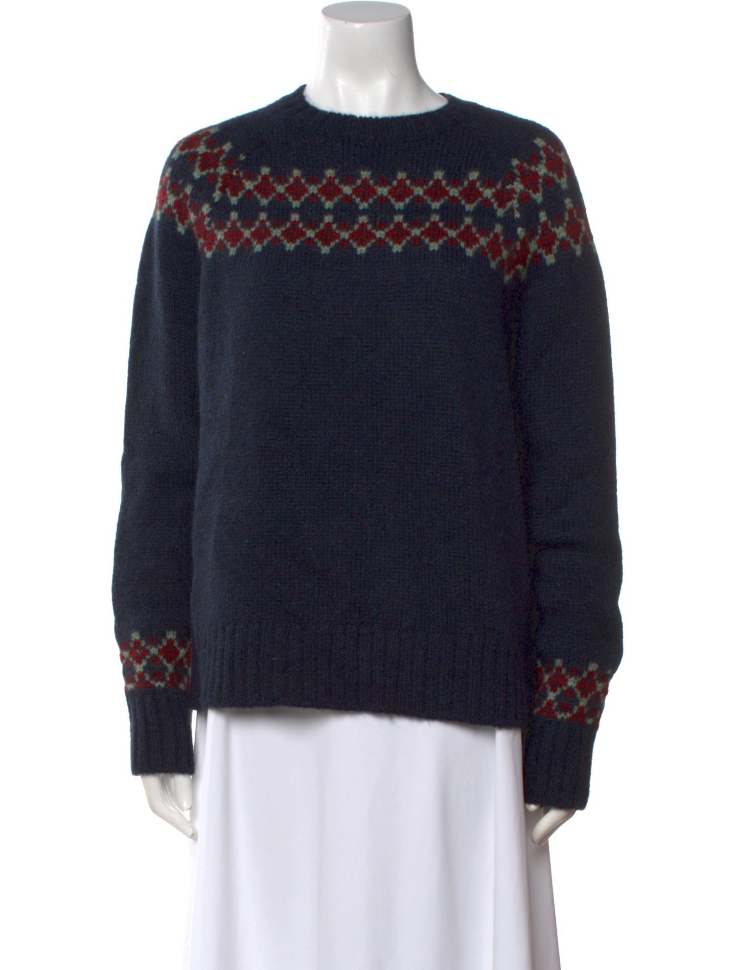 Brora Printed Crew Neck Sweater