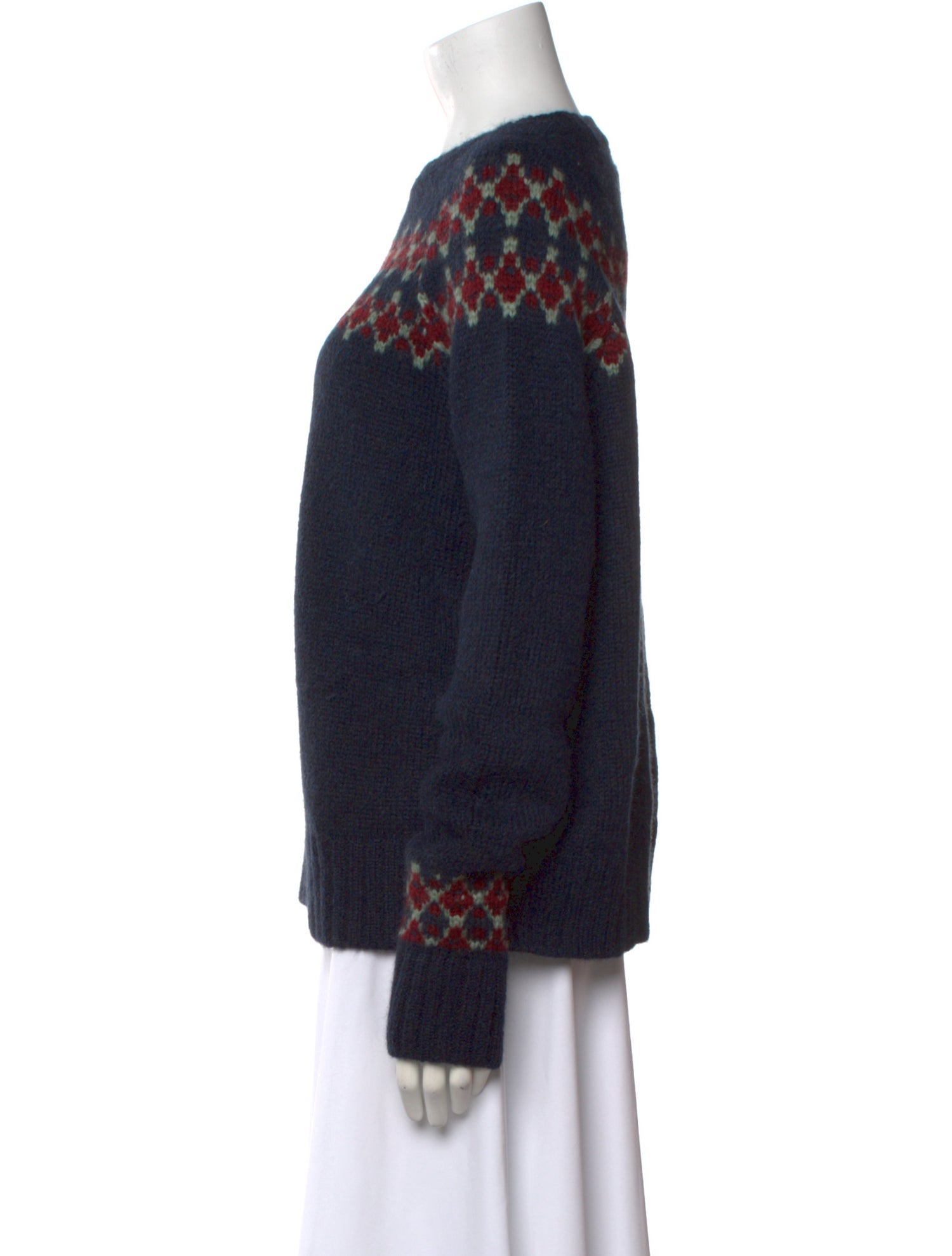 Brora Printed Crew Neck Sweater