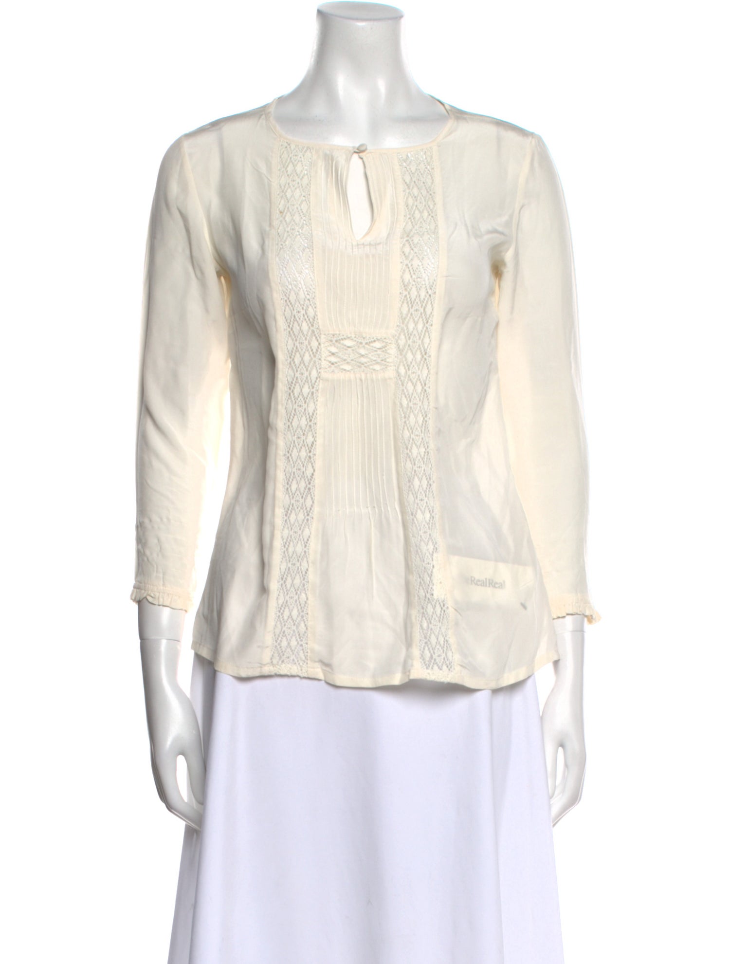 Brora Square Neckline Three-Quarter Sleeve Blouse