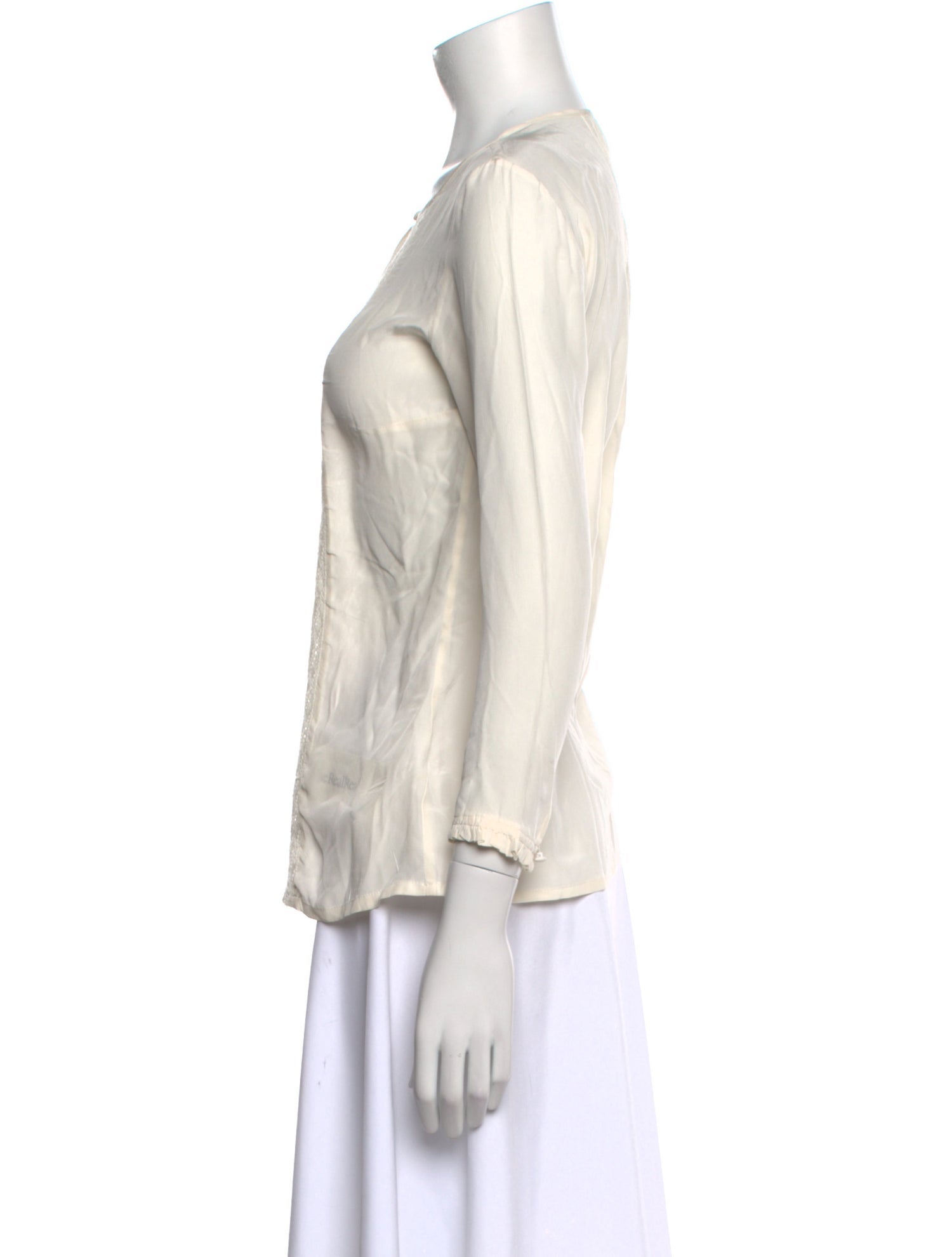 Brora Square Neckline Three-Quarter Sleeve Blouse