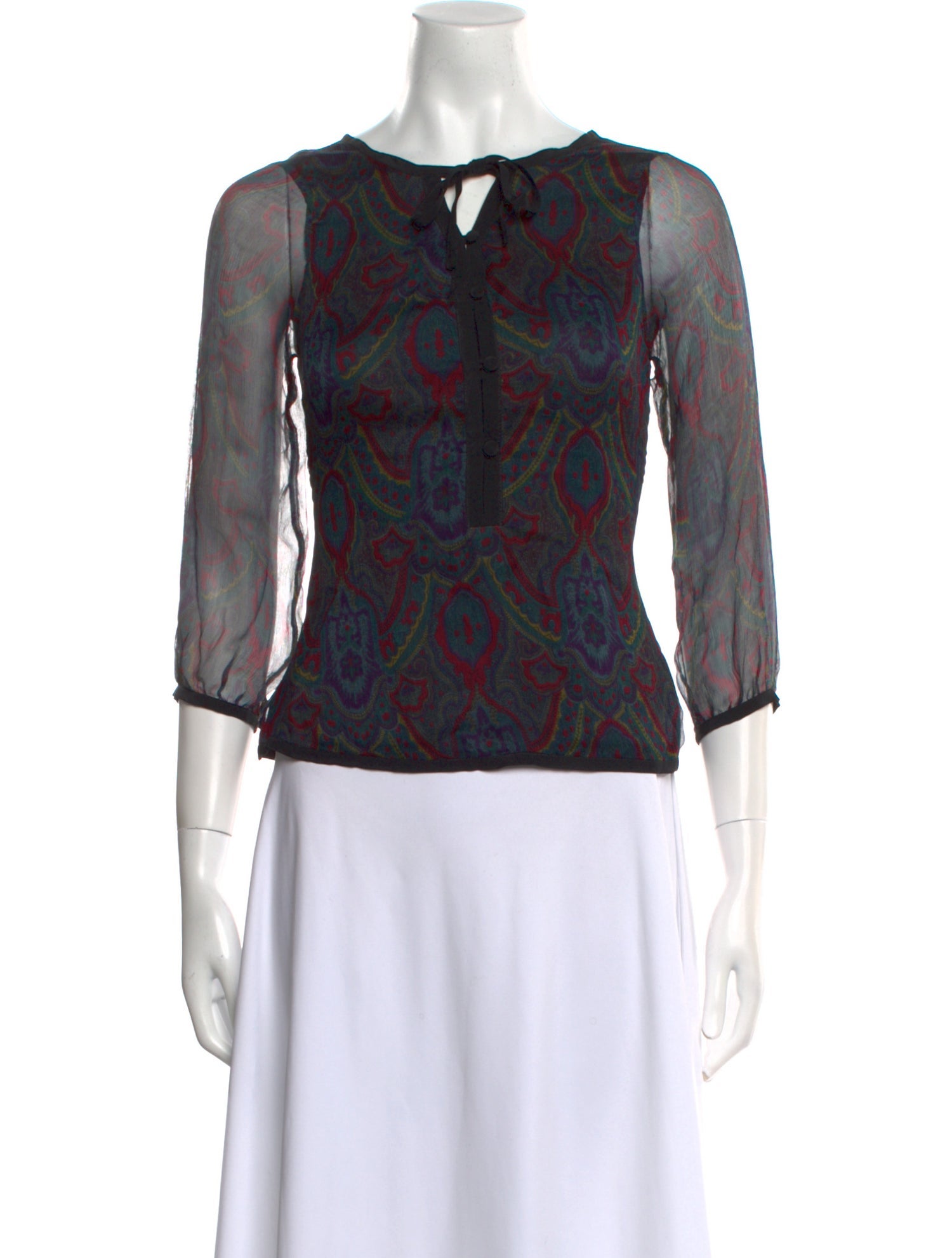 Brora Silk Paisley Print Blouse
