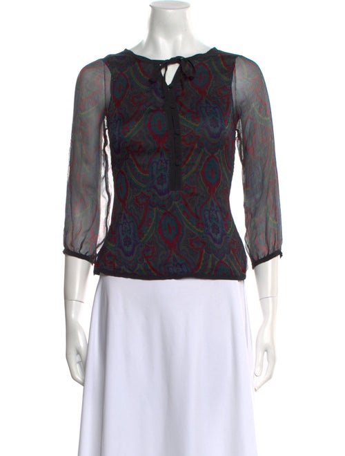Brora Silk Paisley Print Blouse