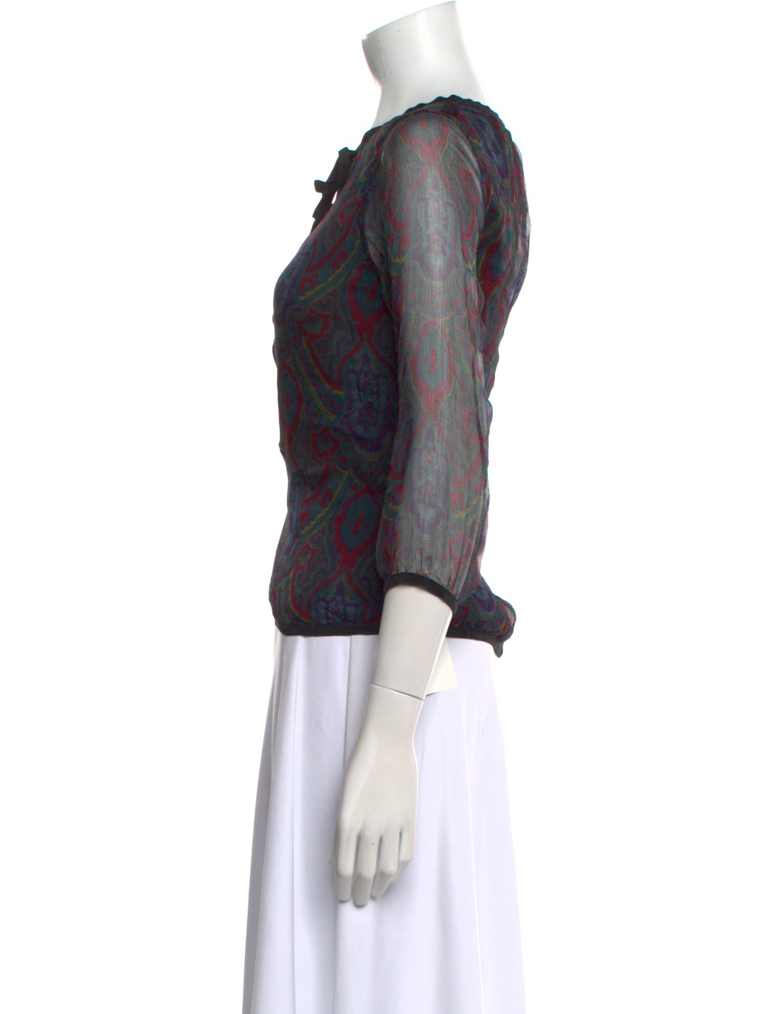 Brora Silk Paisley Print Blouse