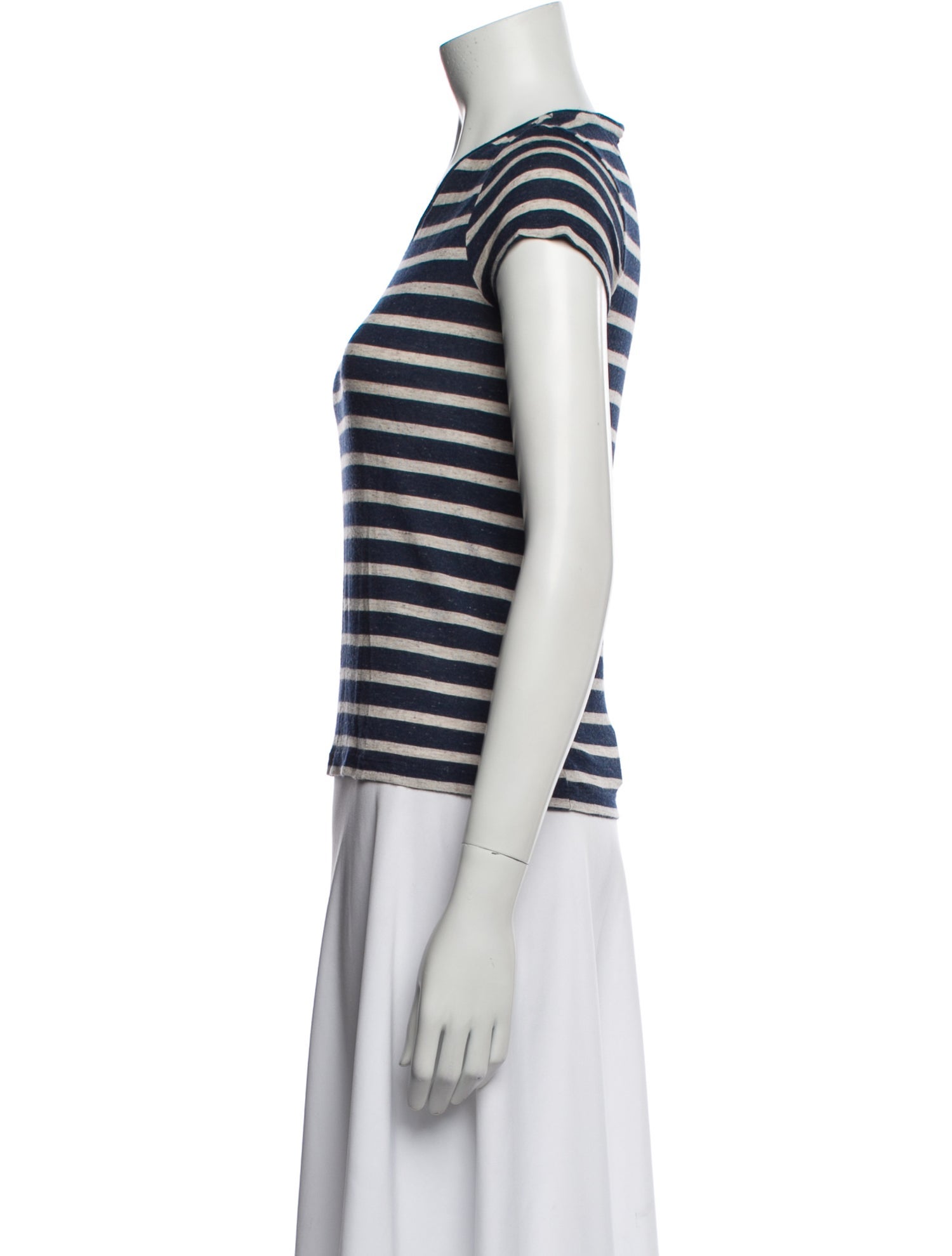 Brora Striped V-Neck T-Shirt