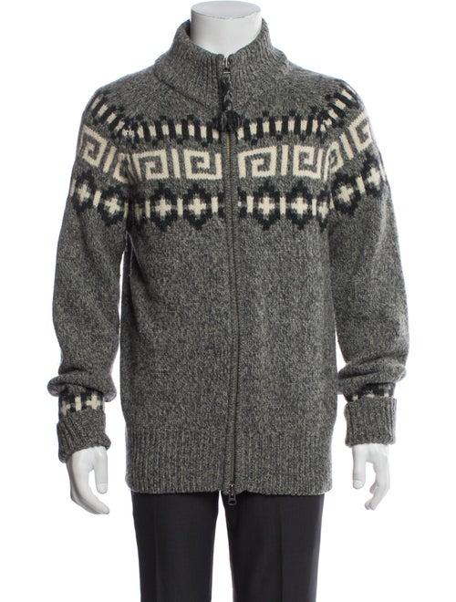 Michael Bastian Lambswool Printed Cardigan