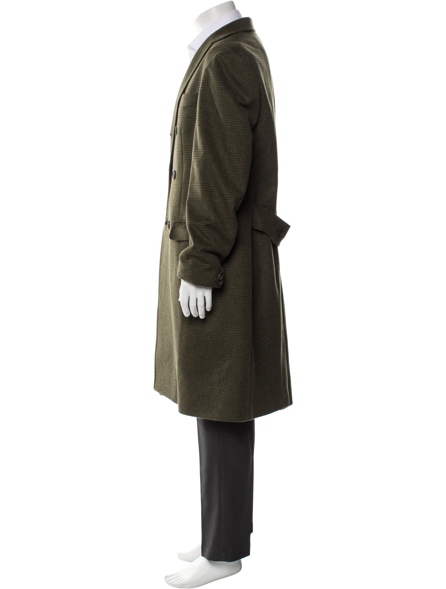 Michael Bastian Plaid Print Overcoat