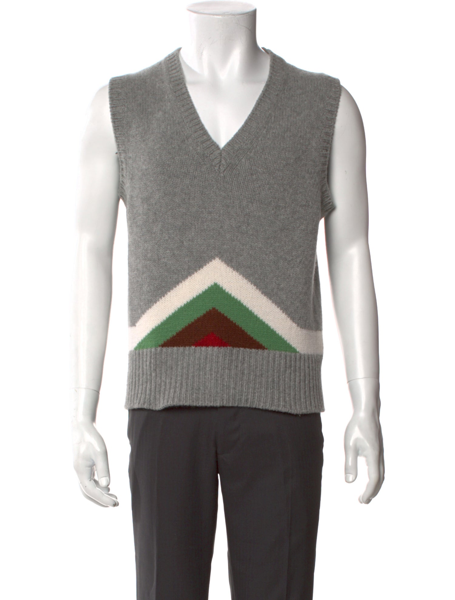 Michael Bastian Wool Graphic Print Sweater Vest