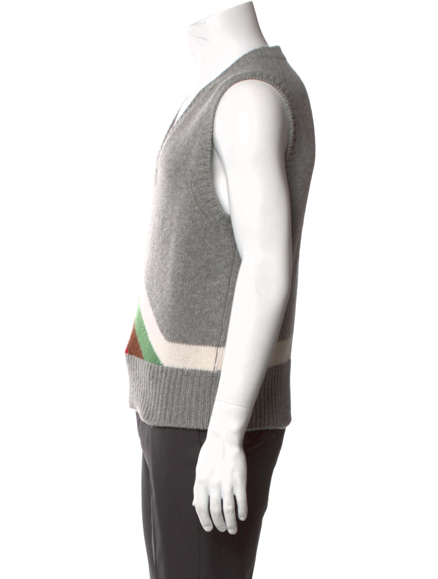 Michael Bastian Wool Graphic Print Sweater Vest