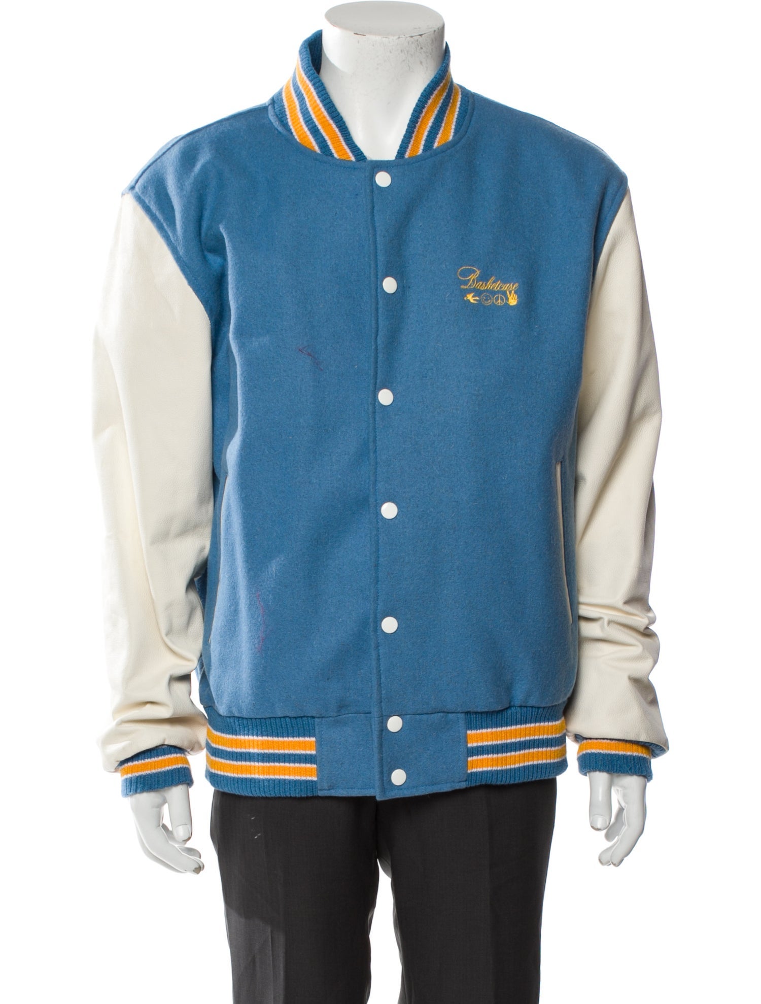 Basketcase Gallery Colorblock Pattern Varsity Jacket
