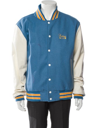 Basketcase Gallery Colorblock Pattern Varsity Jacket