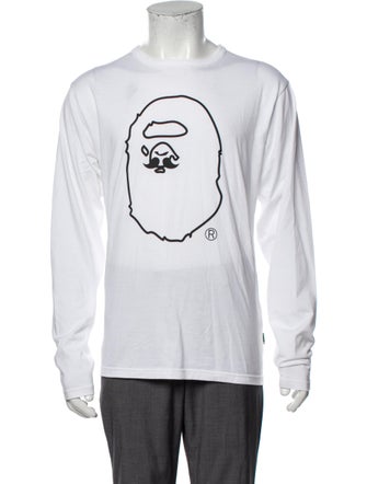 A Bathing Ape Mr. Bathing Ape Mustache Graphic Print T-Shirt
