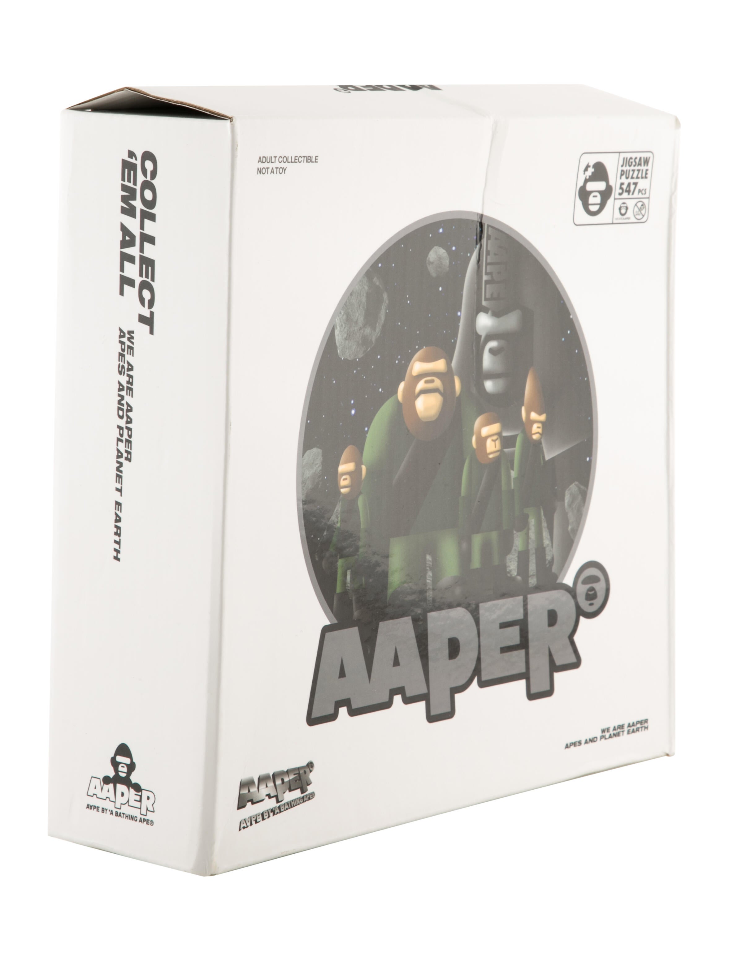 A Bathing Ape We are Aaper Apes and Earth Puzzle White Decorative Accents, Decor