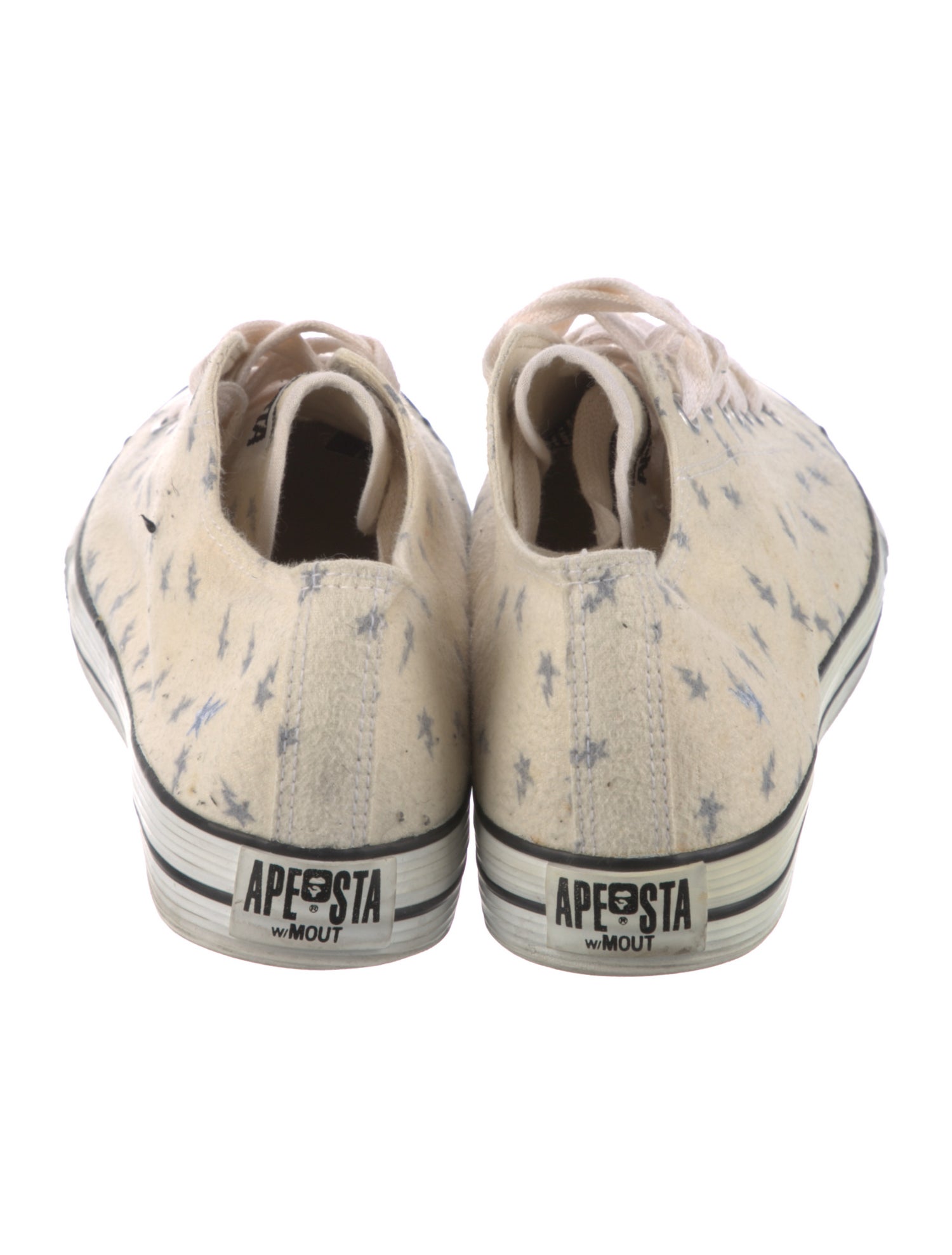 A Bathing Ape Felt Printed Sneakers