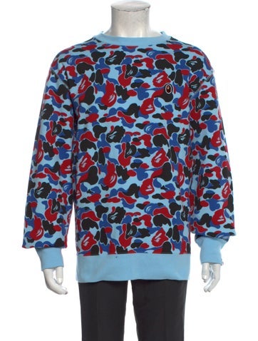 A Bathing Ape Sweatshirts & Hoodies Camouflage Print Crew Neck Sweatshirt XL