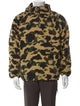 A Bathing Ape Camo Half Zip Camouflage Print Parka