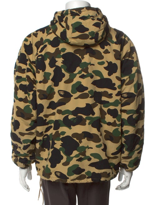 A Bathing Ape Camo Half Zip Camouflage Print Parka