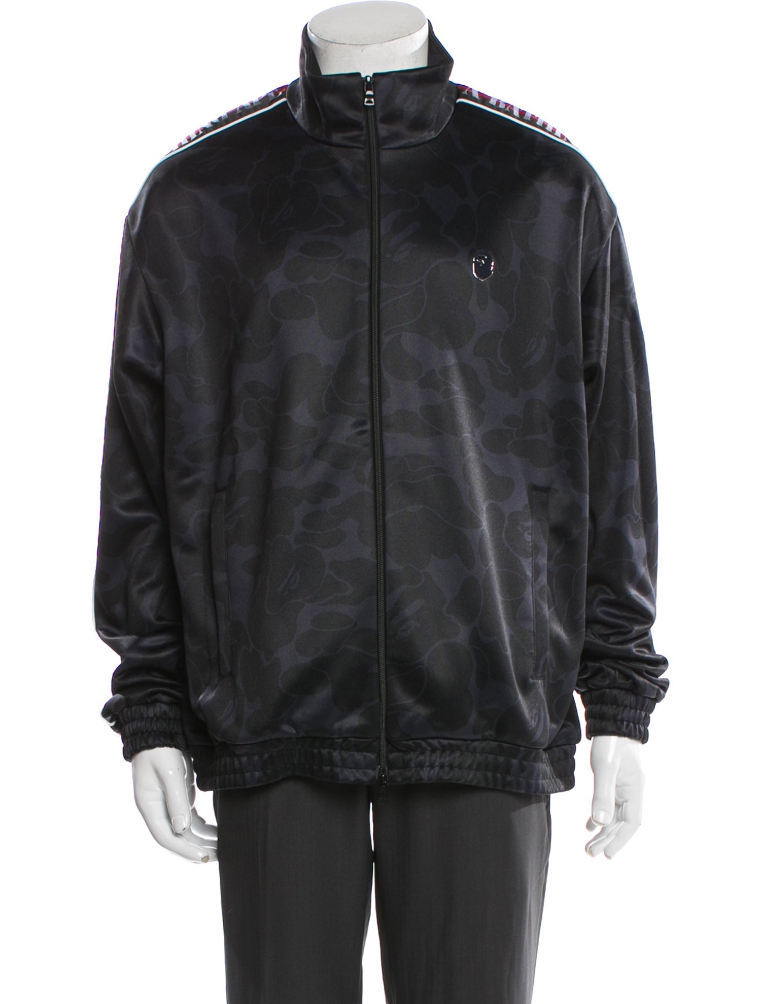 A Bathing Ape Camo One Point Track Striped Cardigan