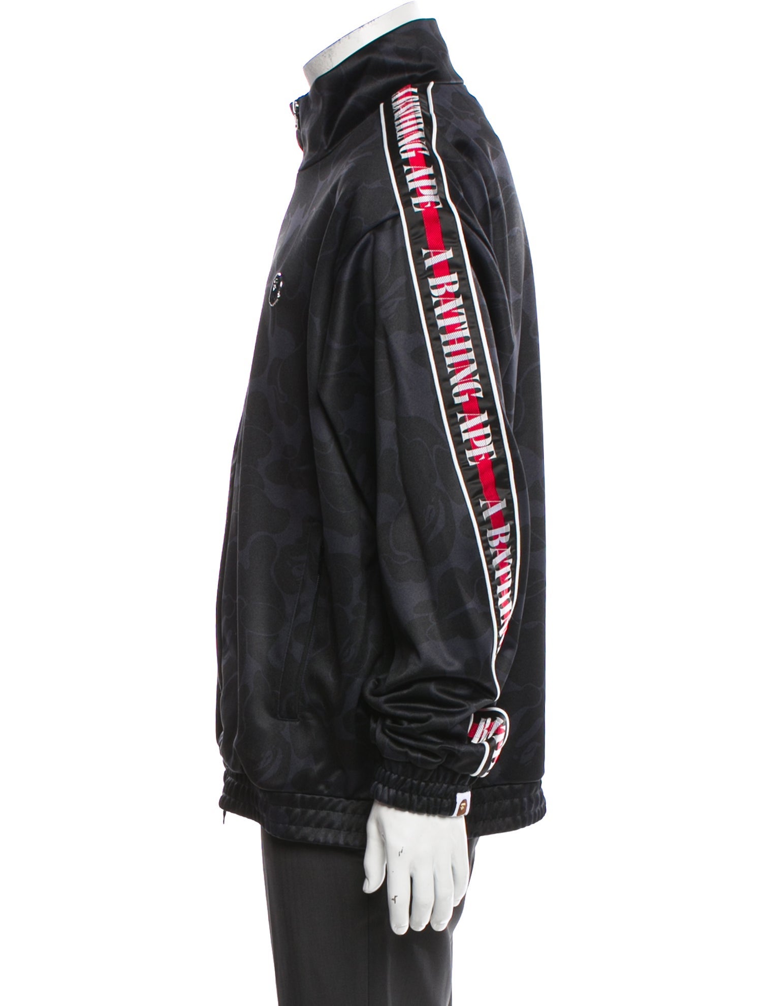 A Bathing Ape Camo One Point Track Striped Cardigan