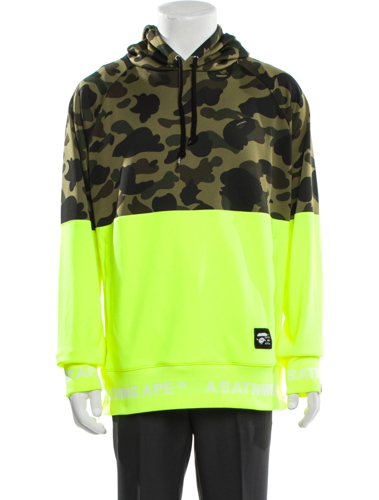 A Bathing Ape Side Zipper Half Camo Camouflage Print Hoodie