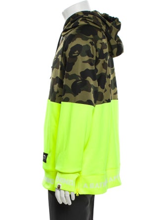 A Bathing Ape Side Zipper Half Camo Camouflage Print Hoodie