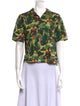 A Bathing Ape Floral Print Short Sleeve Button-Up Top