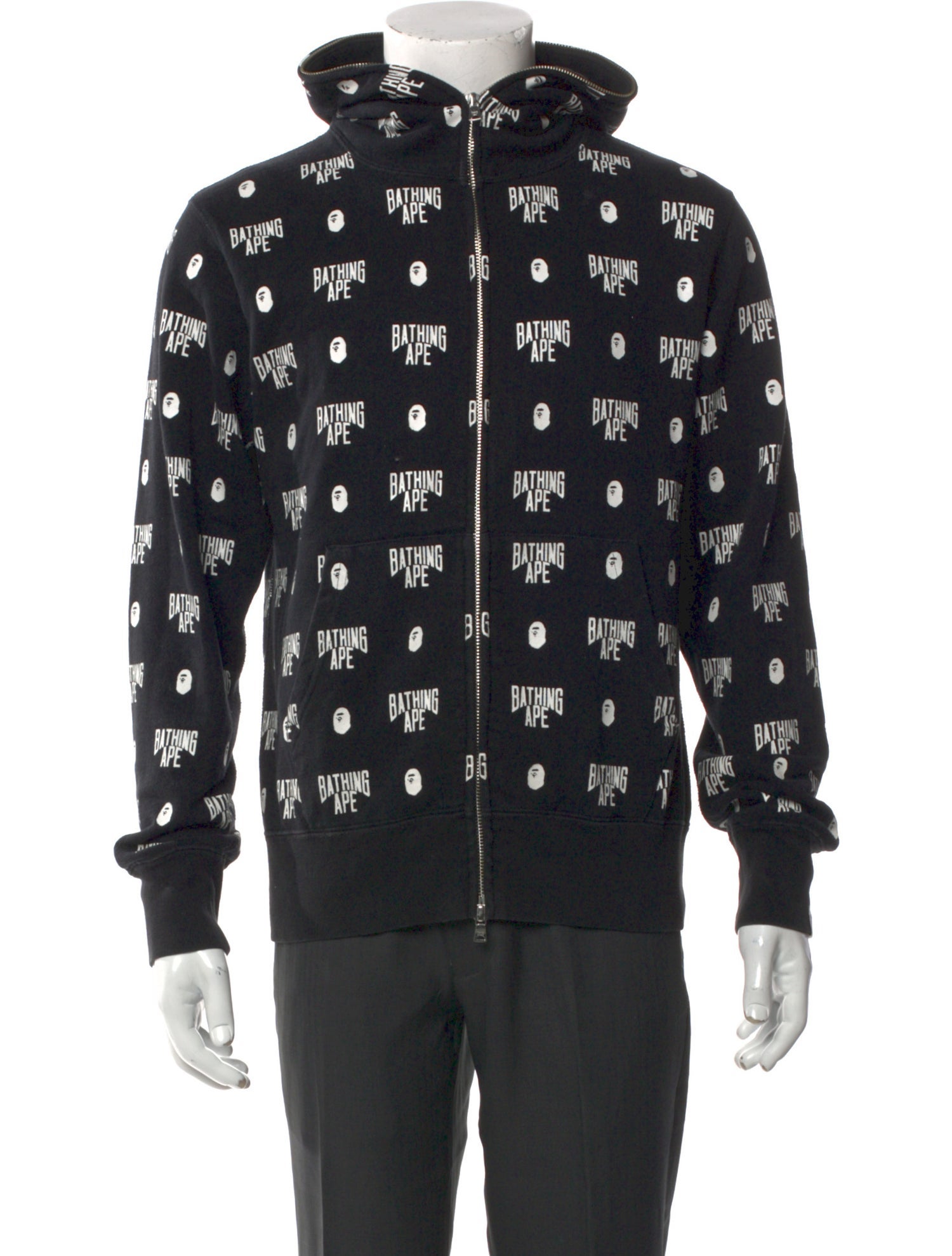 A Bathing Ape Printed Crew Neck Hoodie
