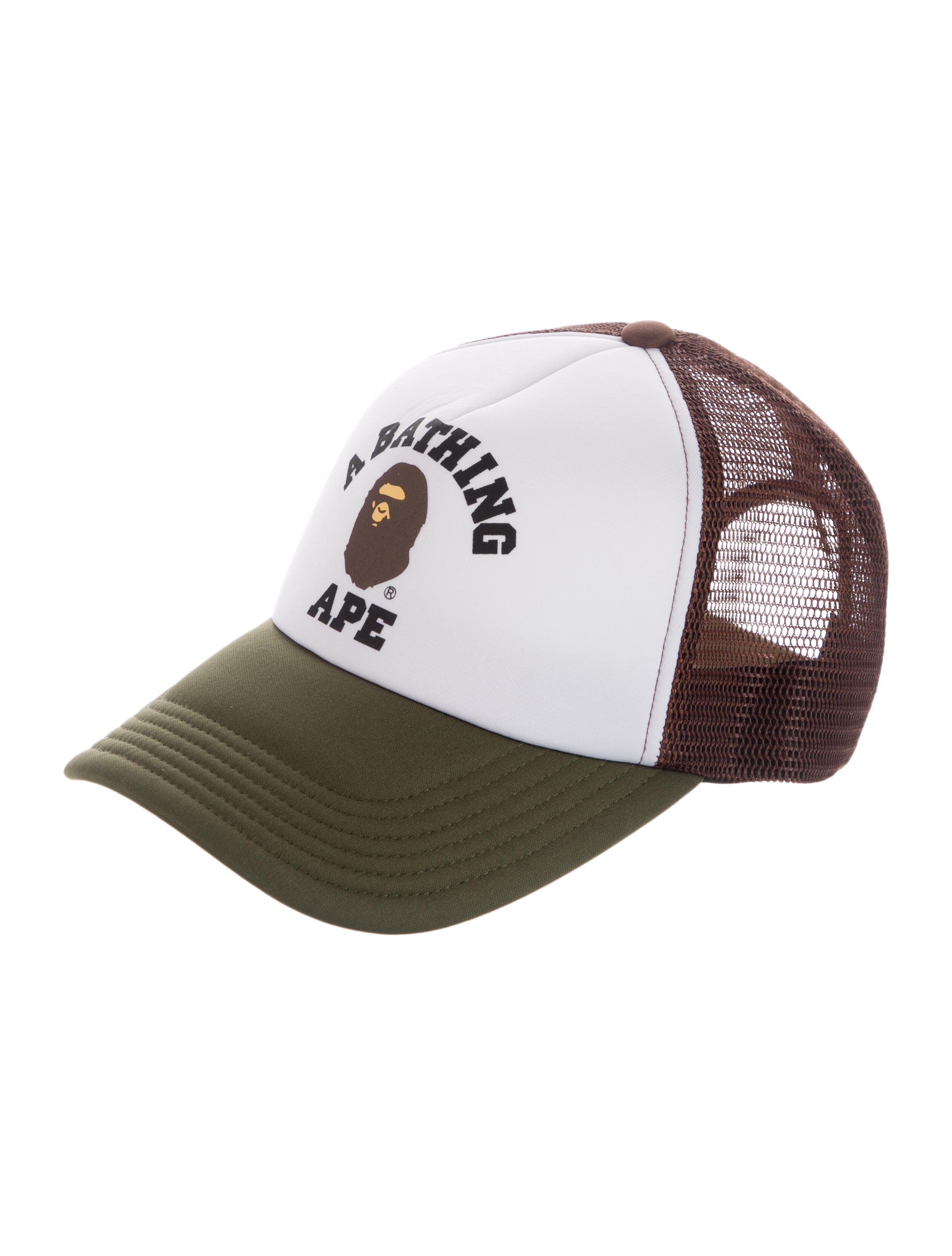 A Bathing Ape College Logo Trucker Cap