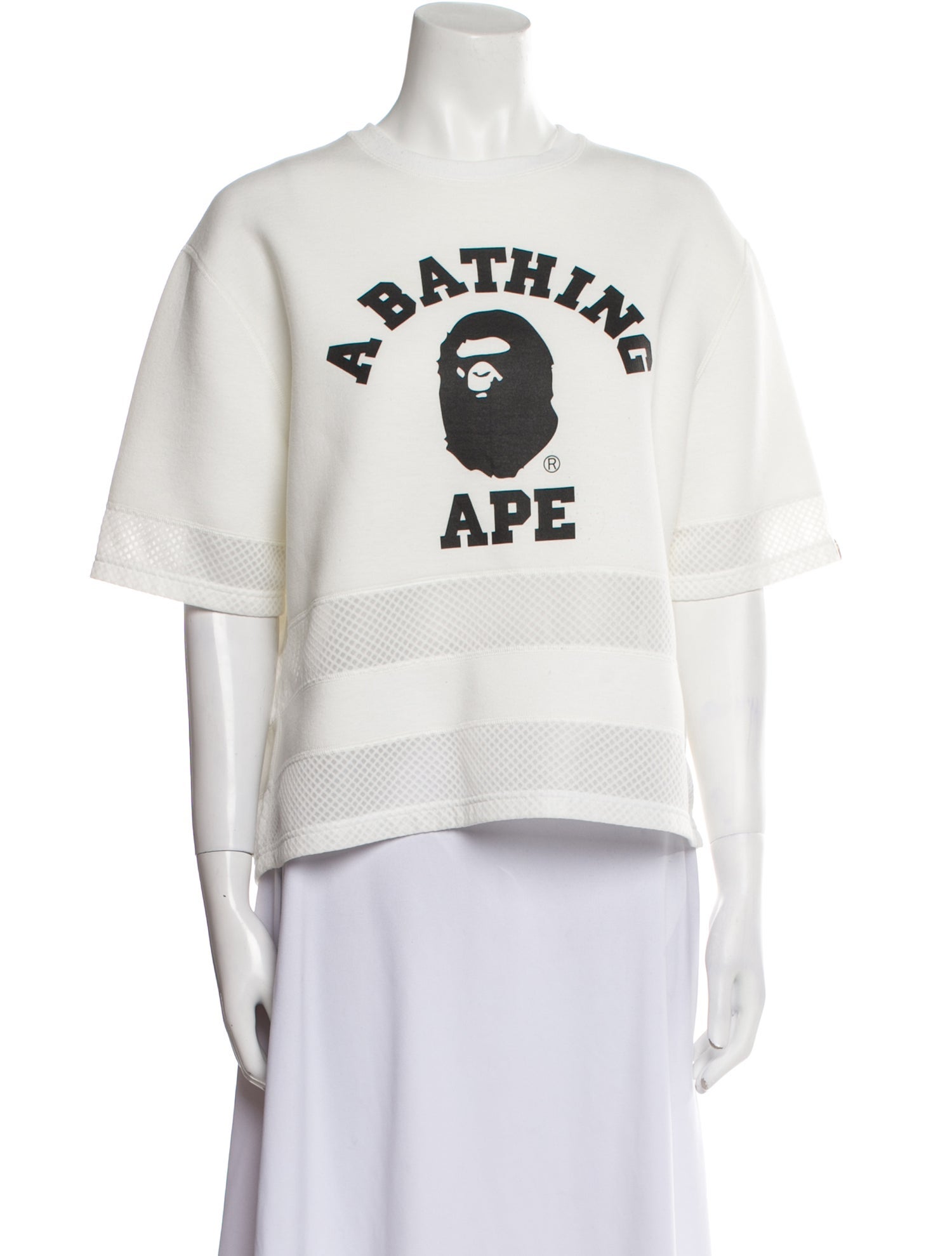 A Bathing Ape College Logo Graphic Print Sweatshirt