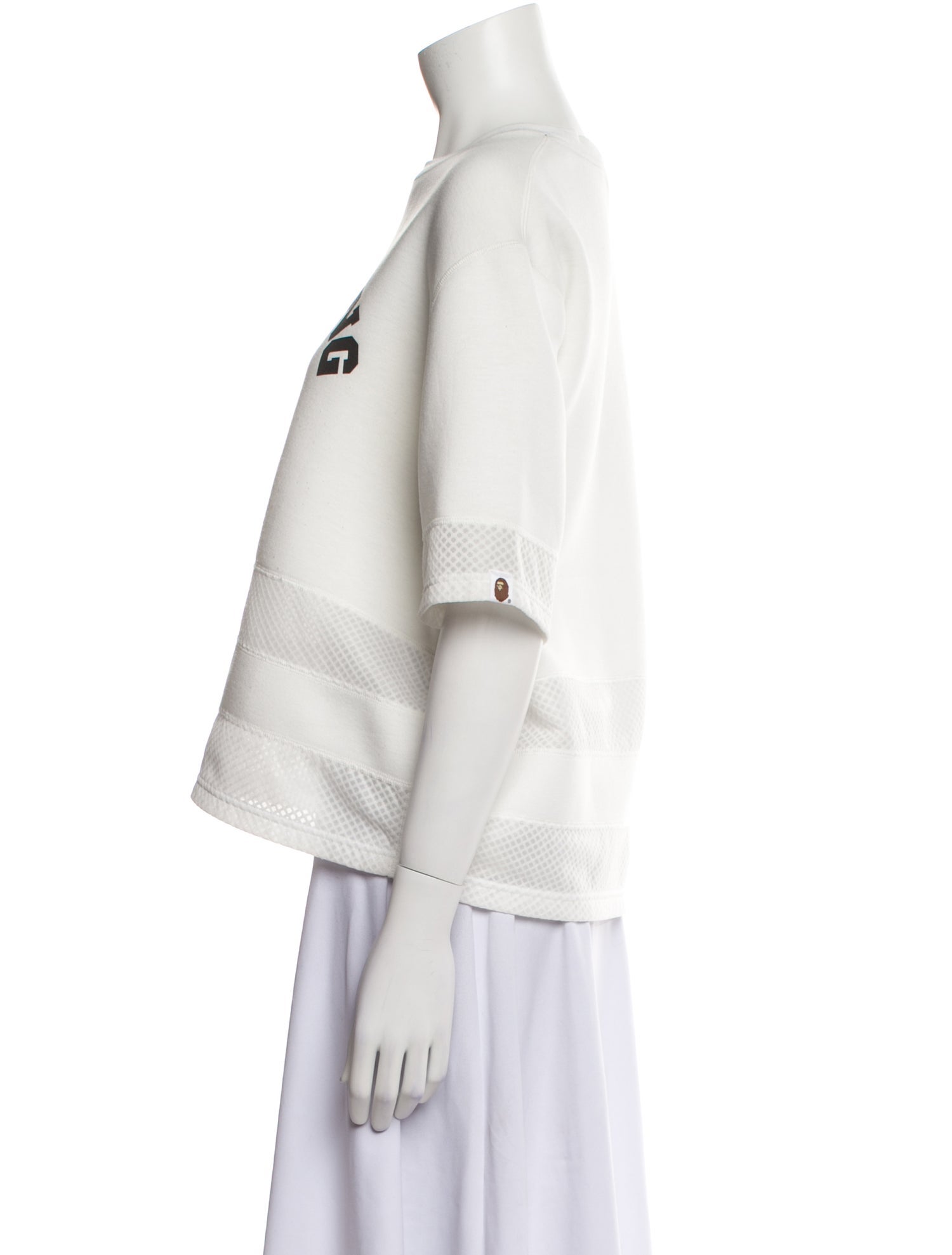 A Bathing Ape College Logo Graphic Print Sweatshirt