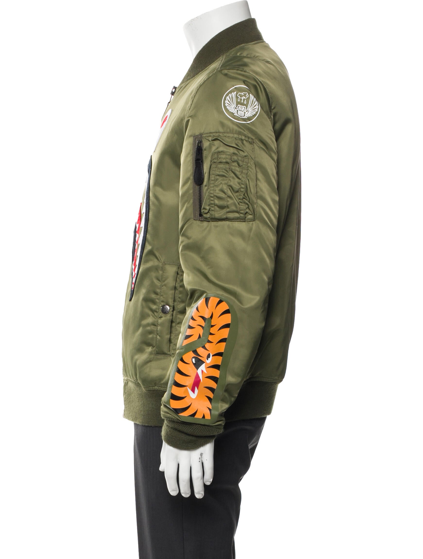 A Bathing Ape Graphic Print Bomber Jacket