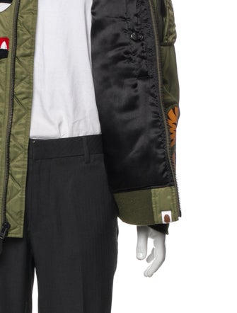 A Bathing Ape MA-1 Shark Graphic Print Bomber Jacket