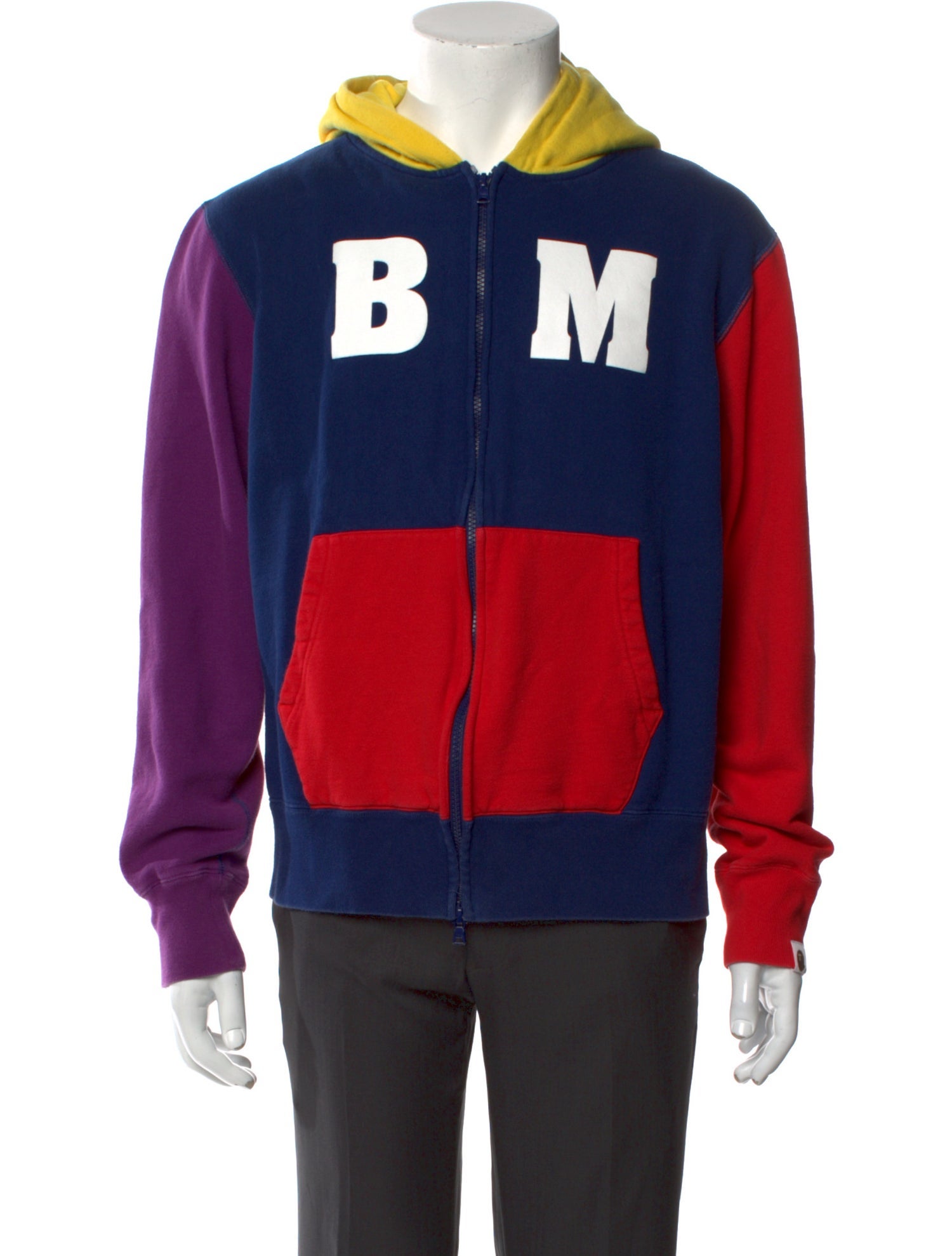 A Bathing Ape Baby Milo Colorblock Pattern Cardigan