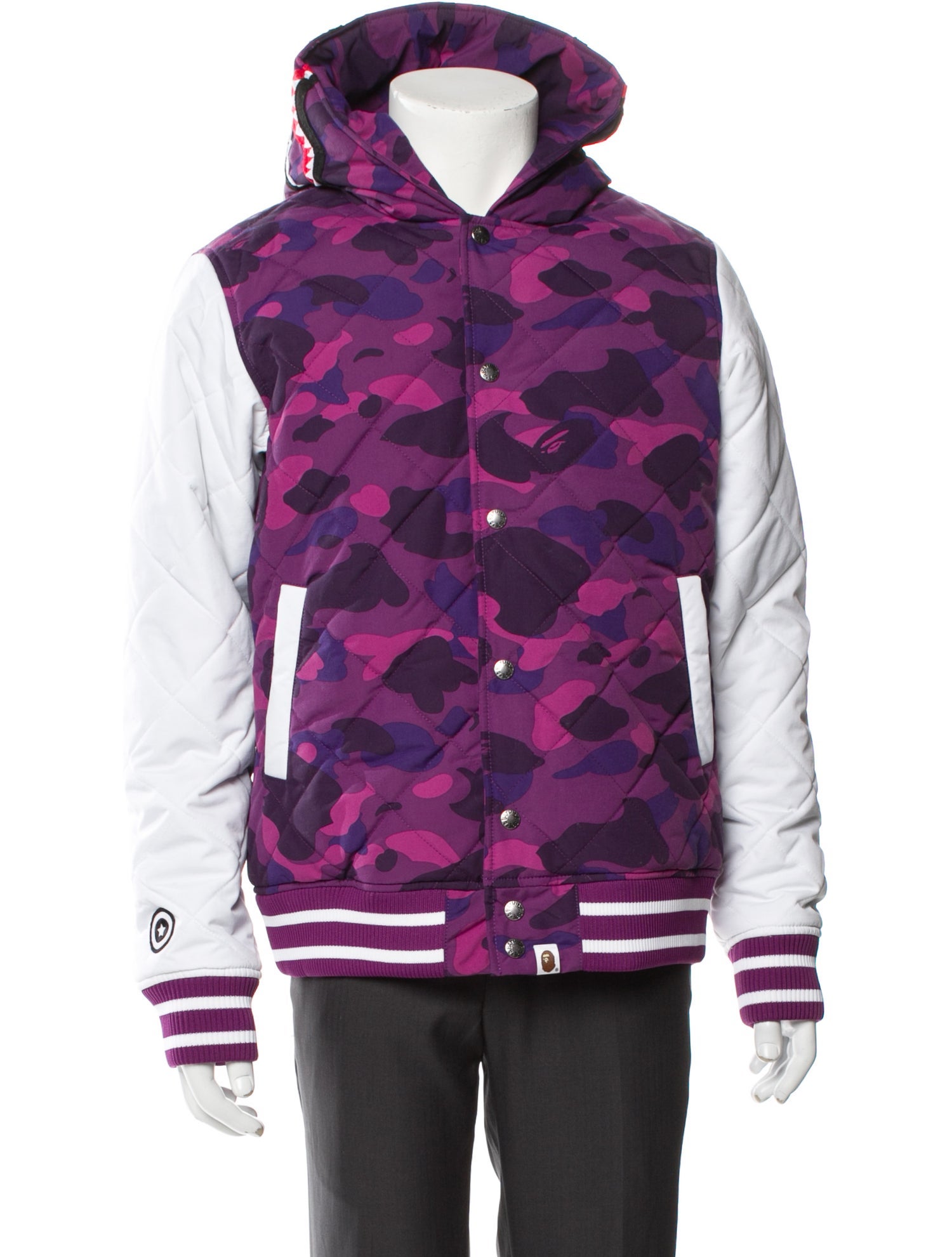 A Bathing Ape Hooded Camouflage Print Parka