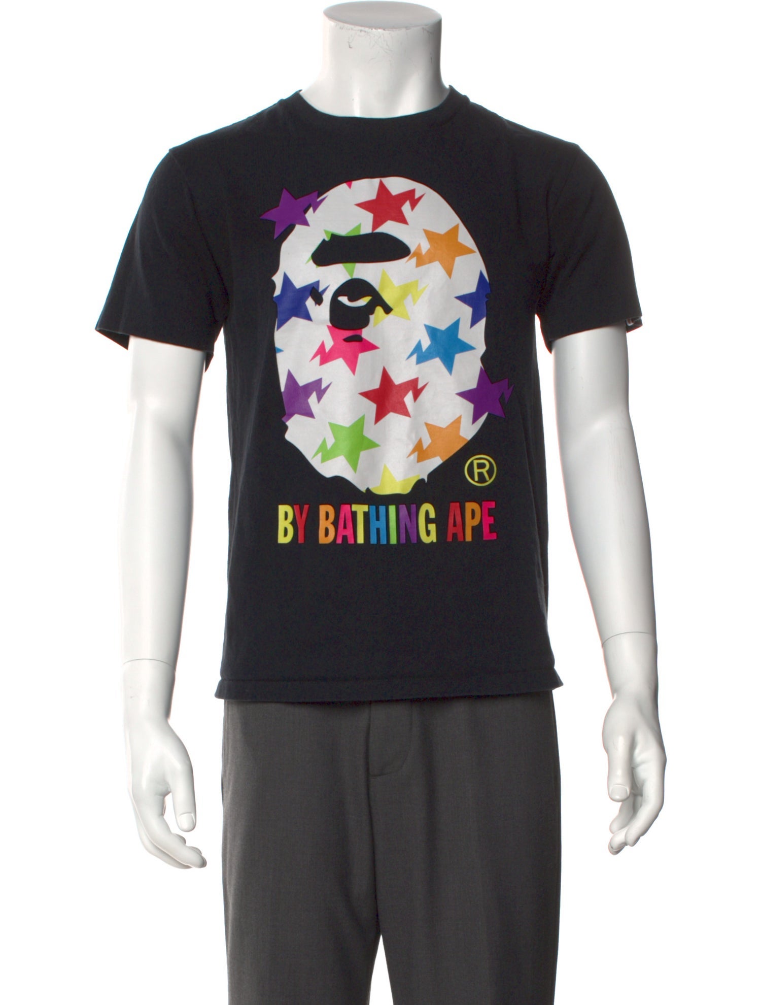 A Bathing Ape Head Logo Printed T-Shirt