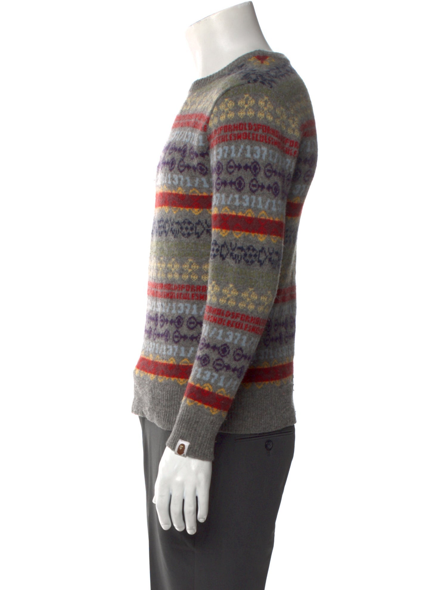 A Bathing Ape Wool Striped Pullover