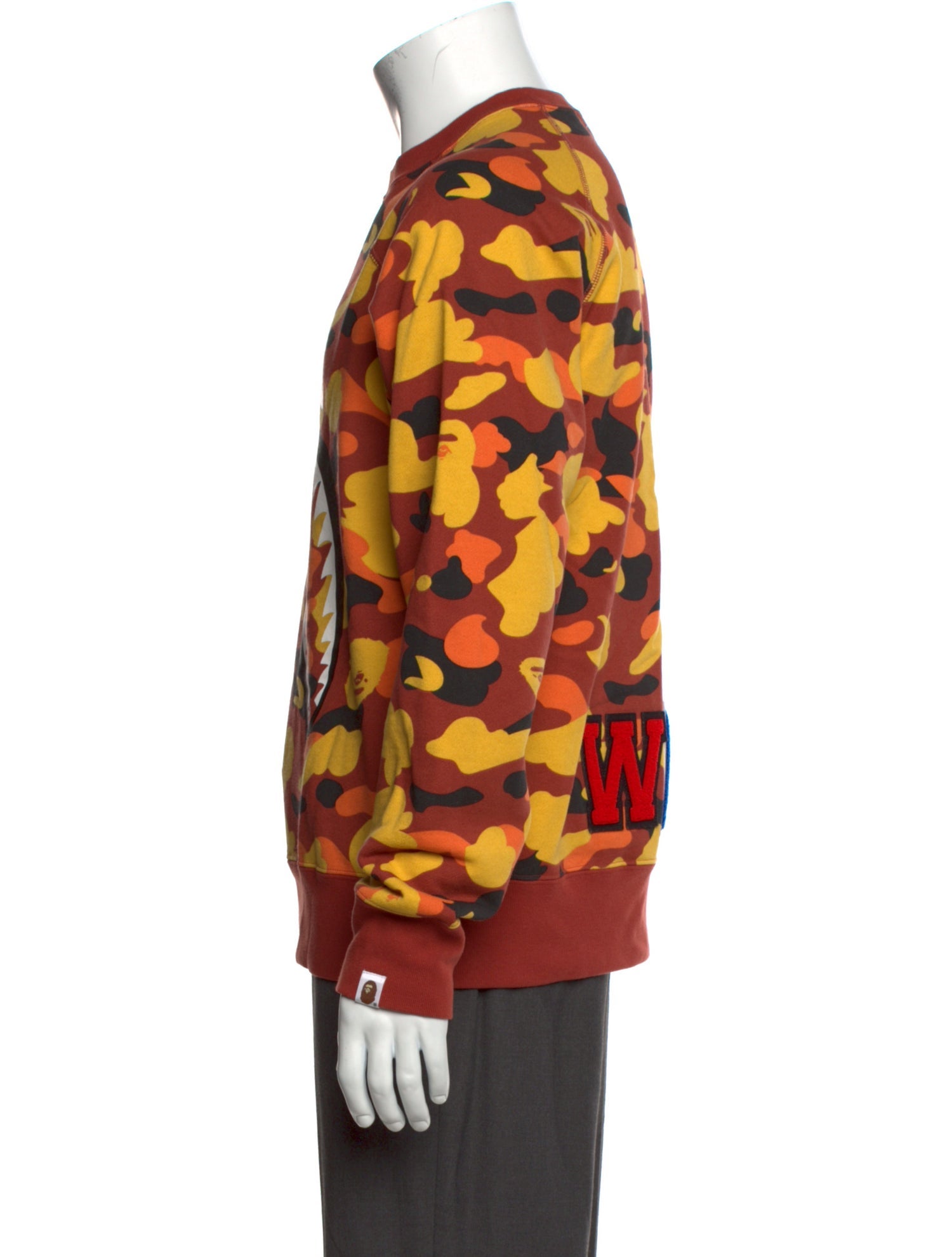 A Bathing Ape Camo Shark Printed Sweatshirt