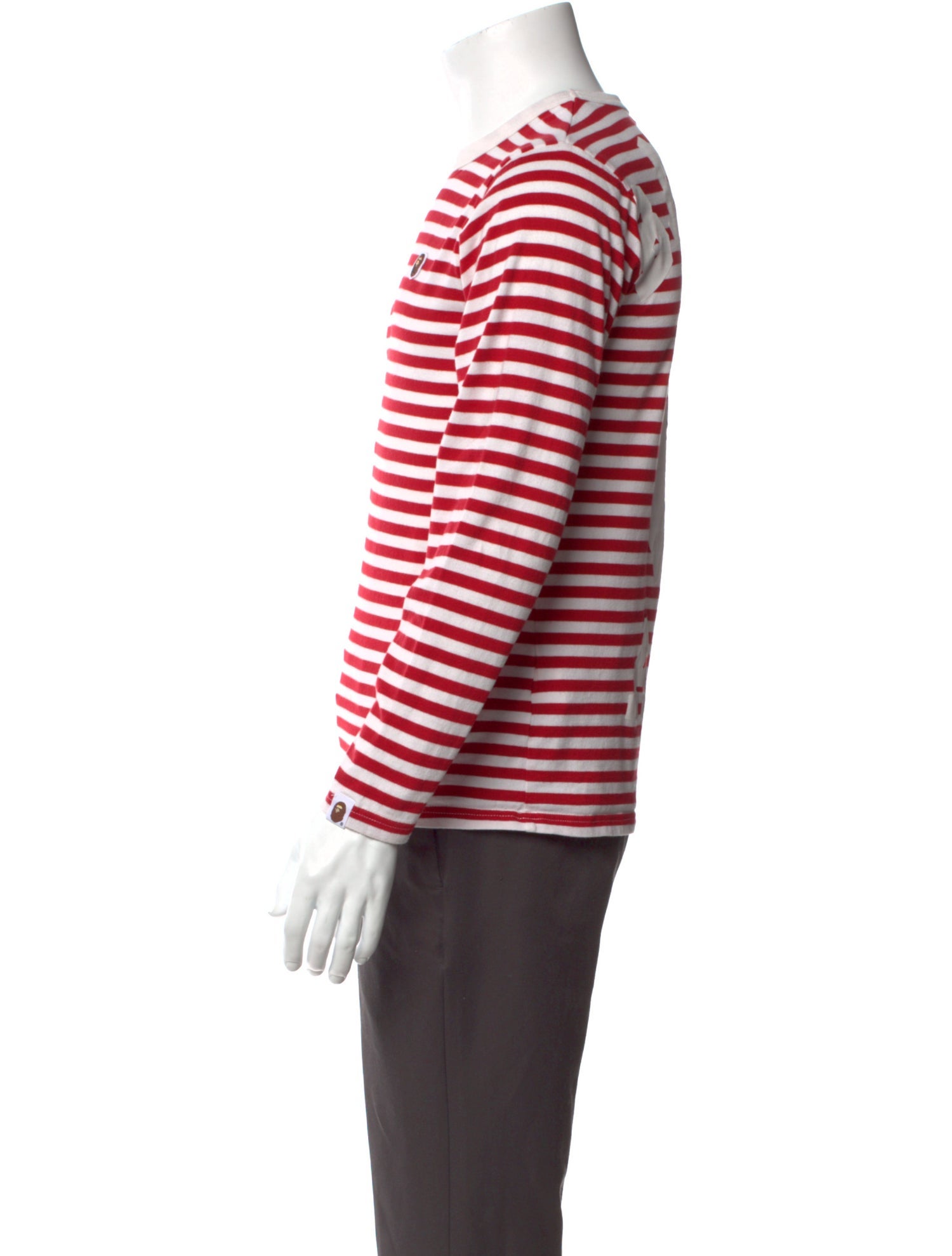 A Bathing Ape Striped Crew Neck T-Shirt