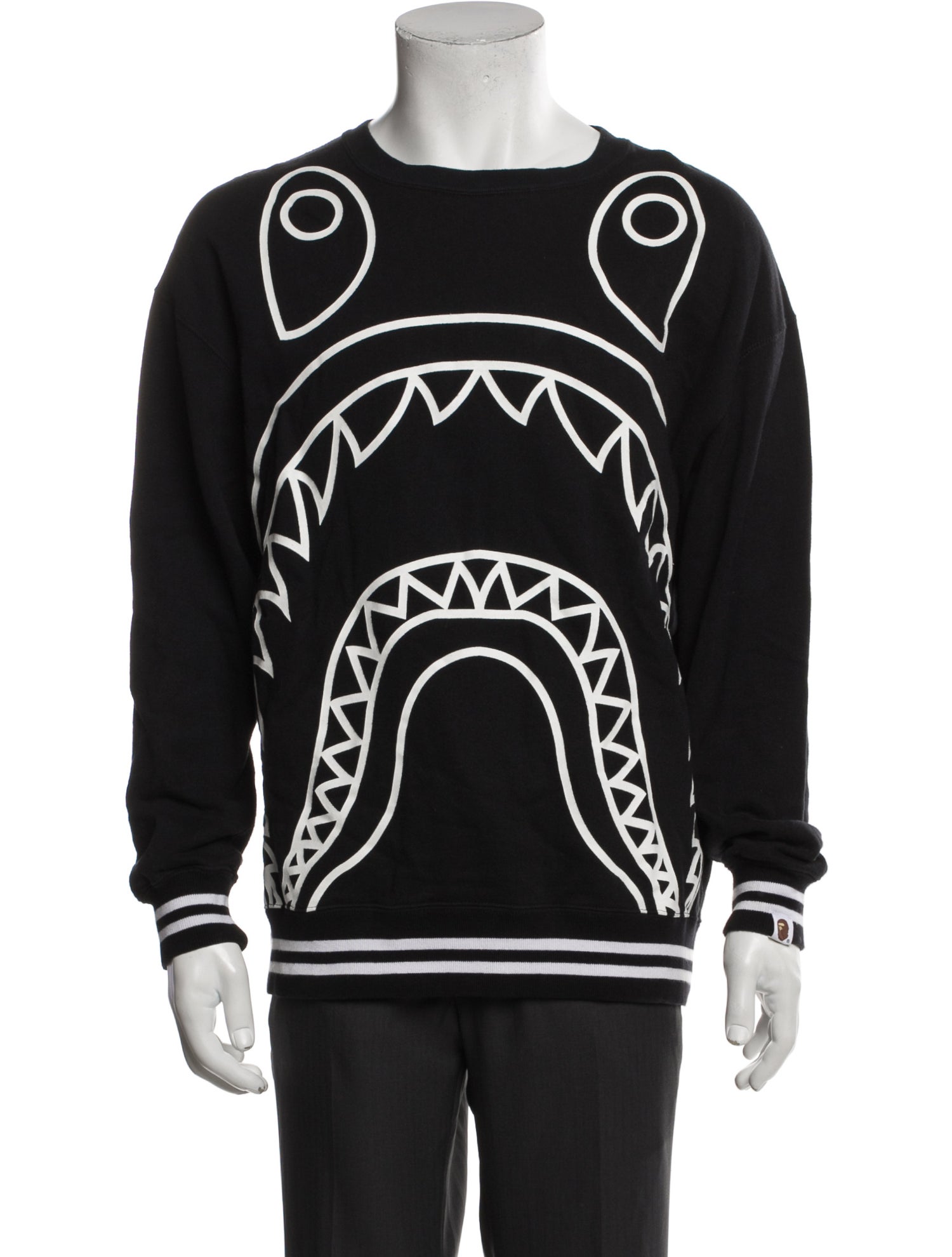 A Bathing Ape Shark Graphic Print Sweatshirt