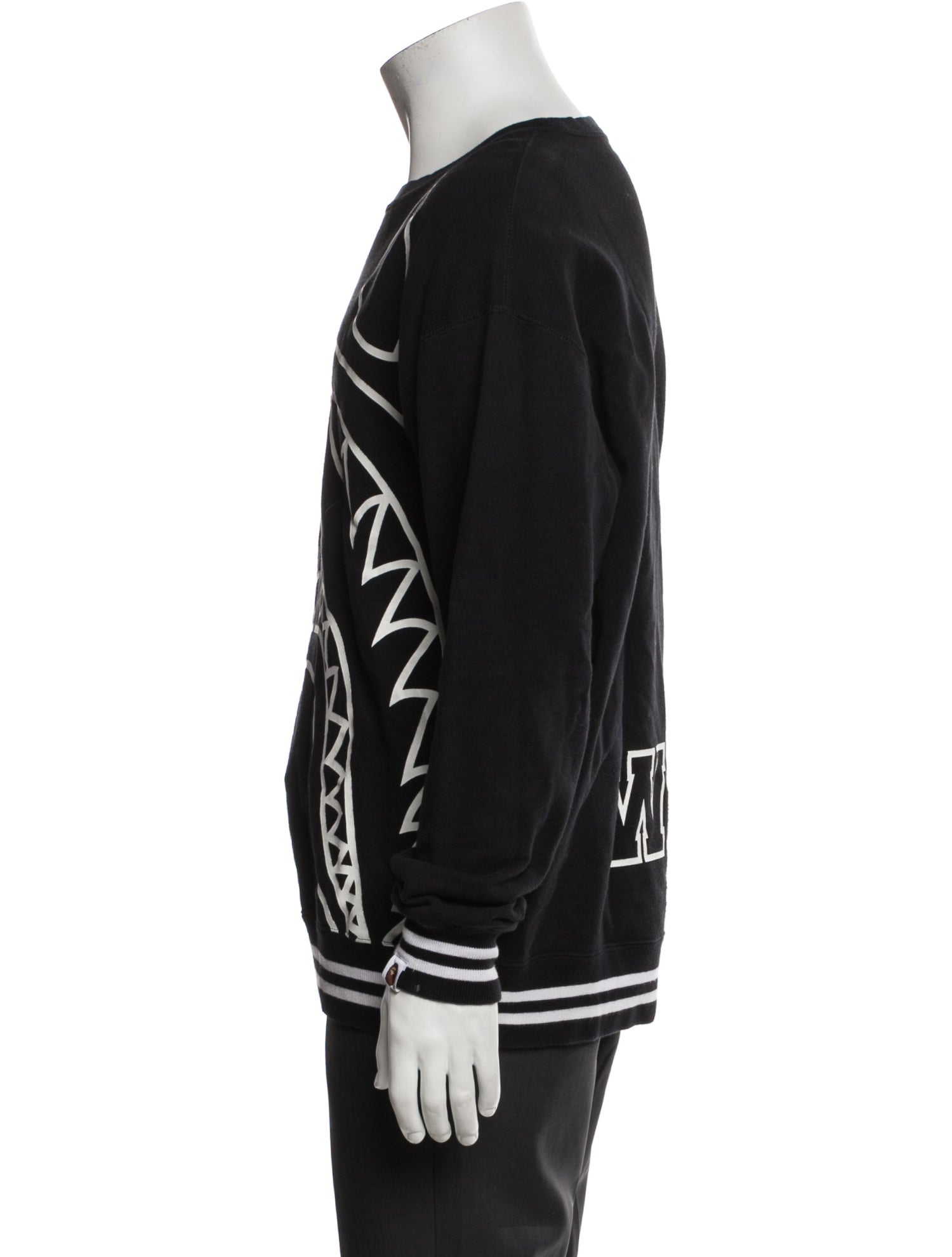 A Bathing Ape Shark Graphic Print Sweatshirt