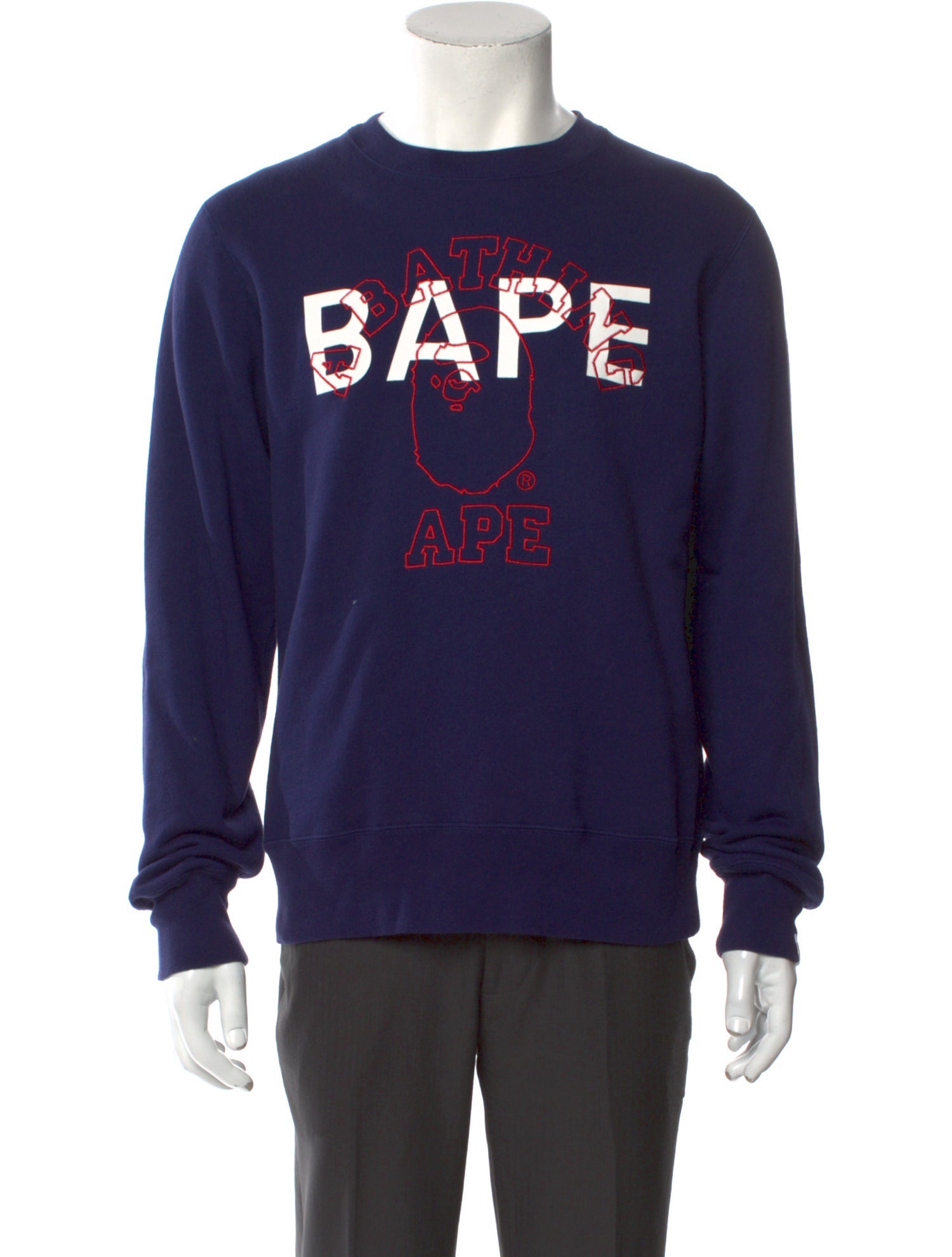 A Bathing Ape College Logo Graphic Print Pullover