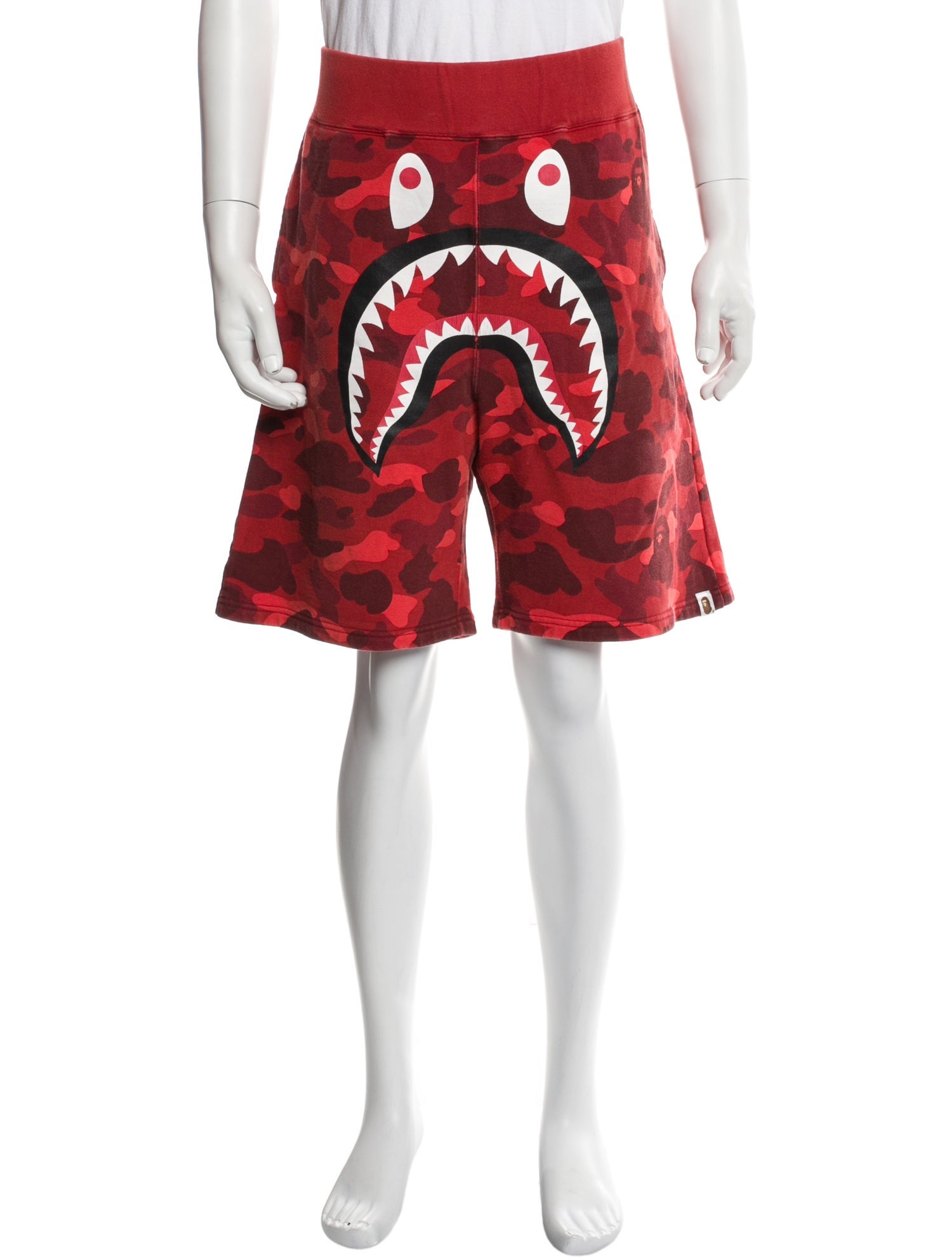 A Bathing Ape Camo Shark Jogger Shorts