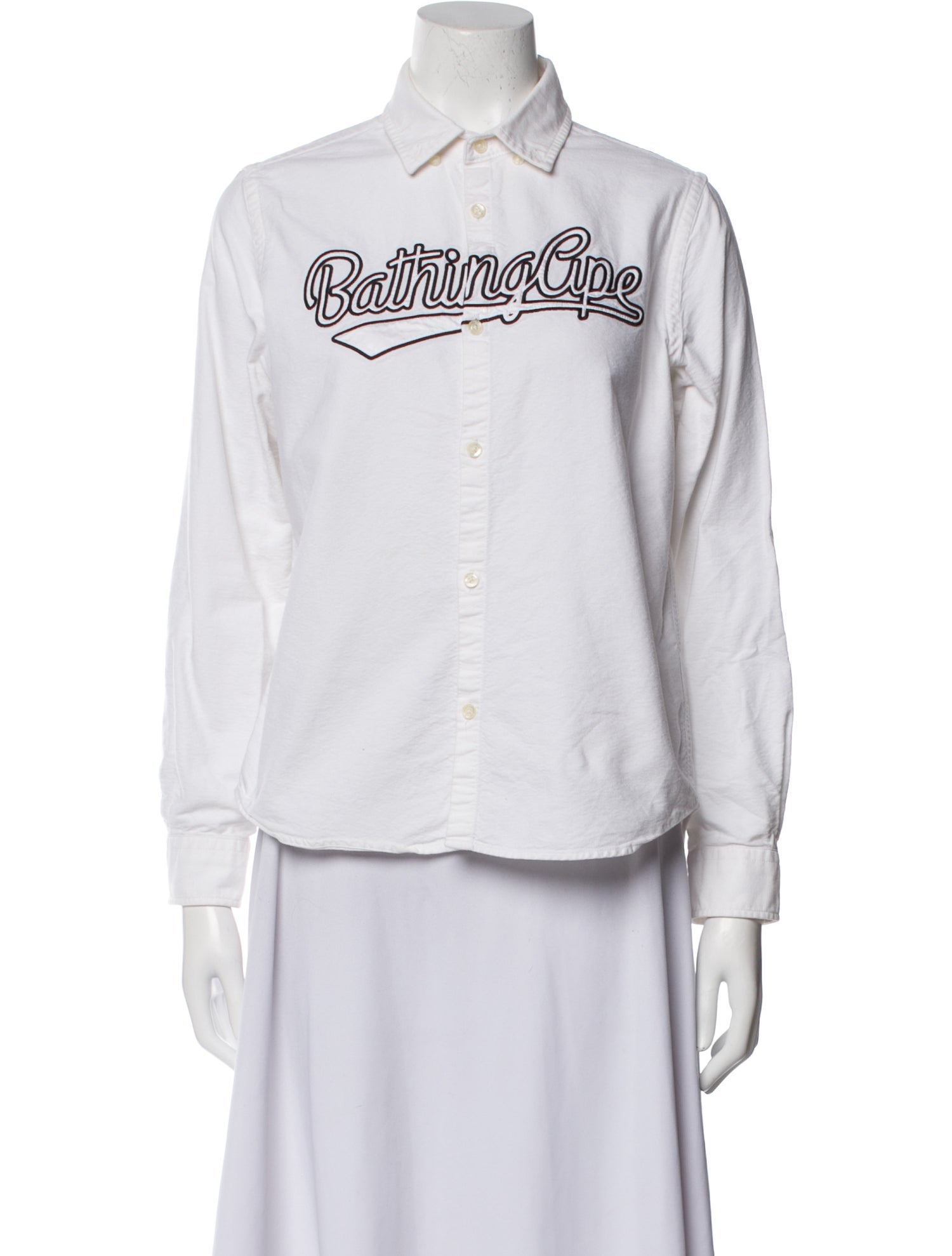 A Bathing Ape Long Sleeve Button-Up Top