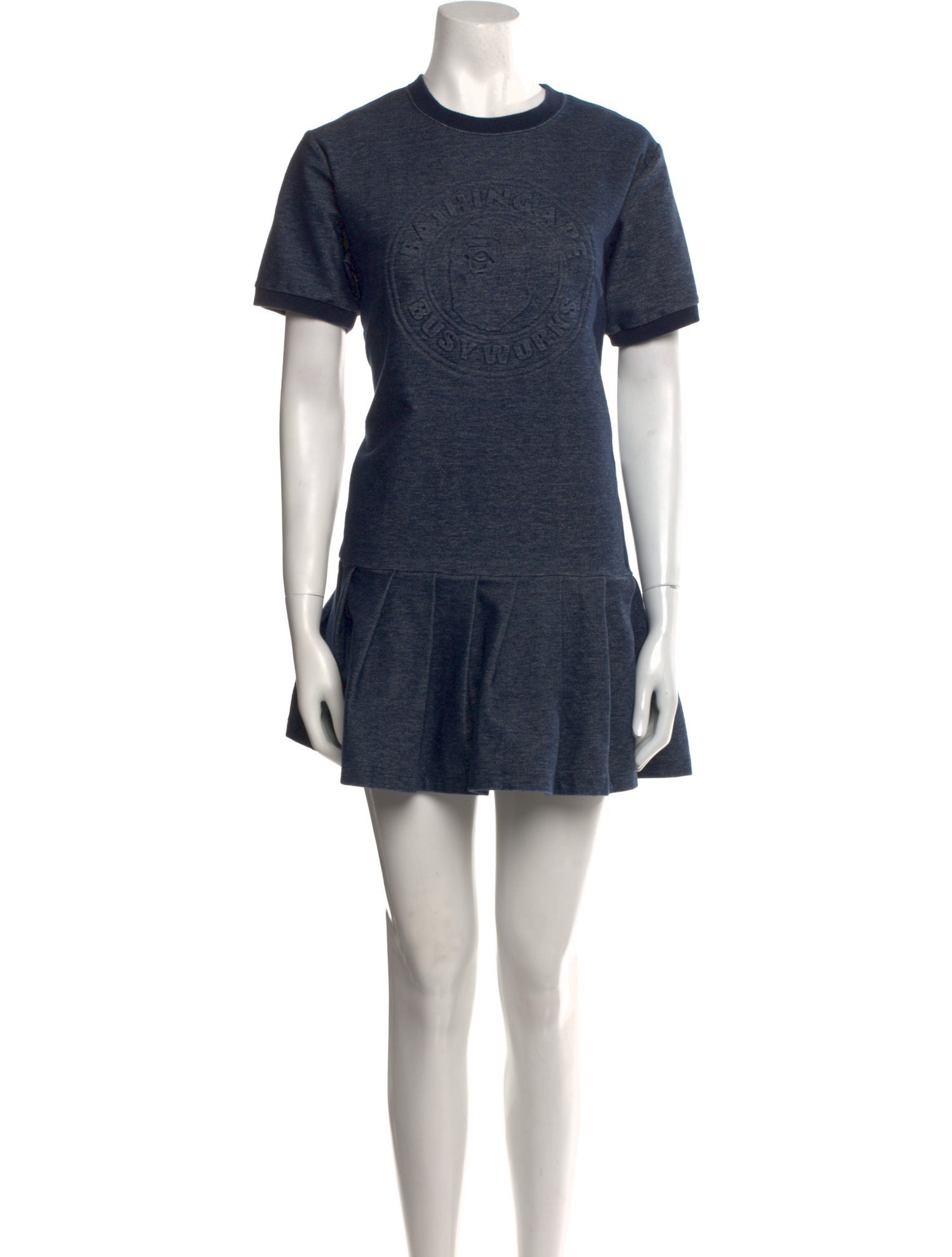 A Bathing Ape Denim Logo Mini Dress