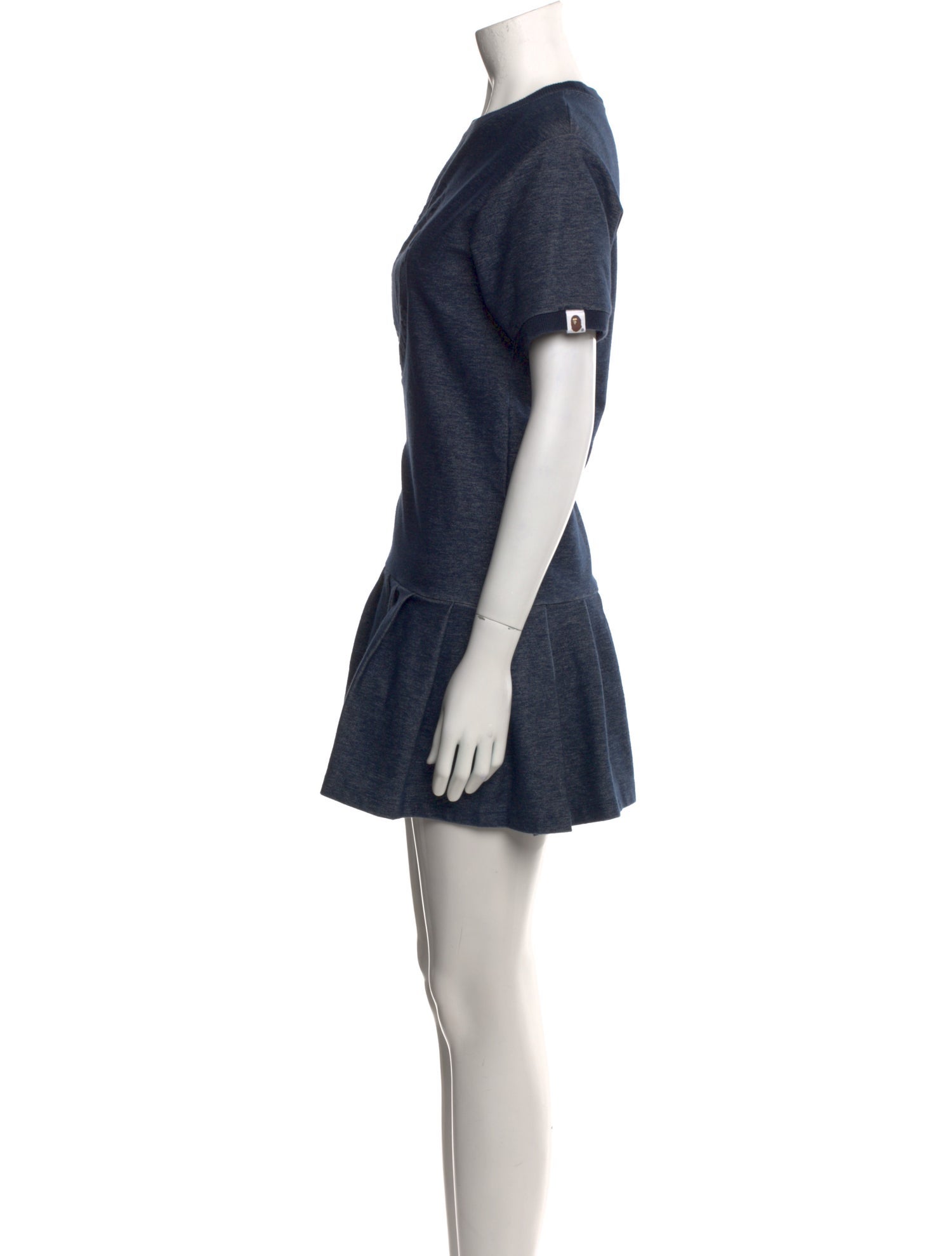 A Bathing Ape Denim Logo Mini Dress