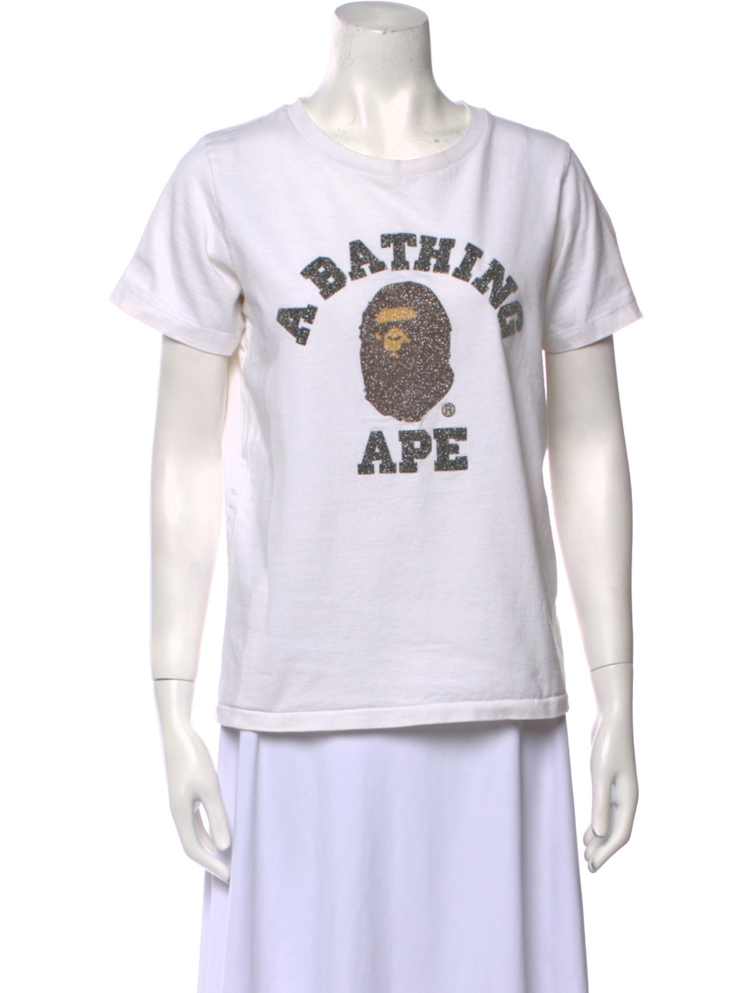 A Bathing Ape College Logo Graphic Print T-Shirt