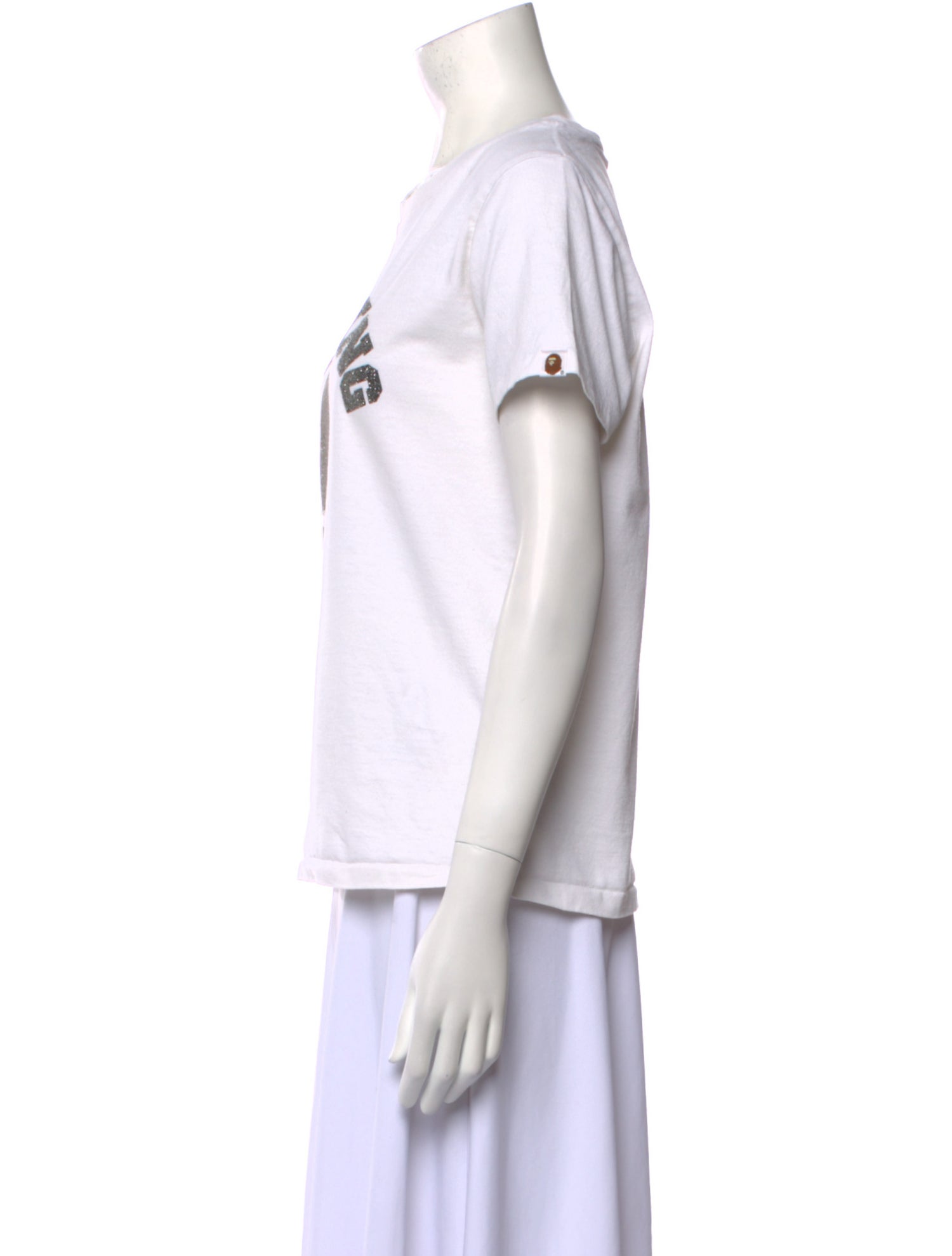 A Bathing Ape College Logo Graphic Print T-Shirt