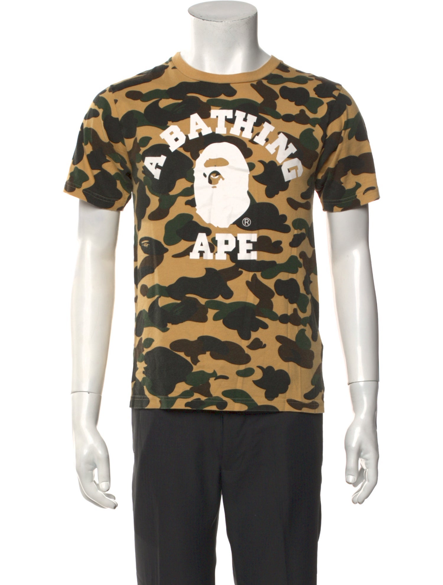 A Bathing Ape College Logo Printed T-Shirt