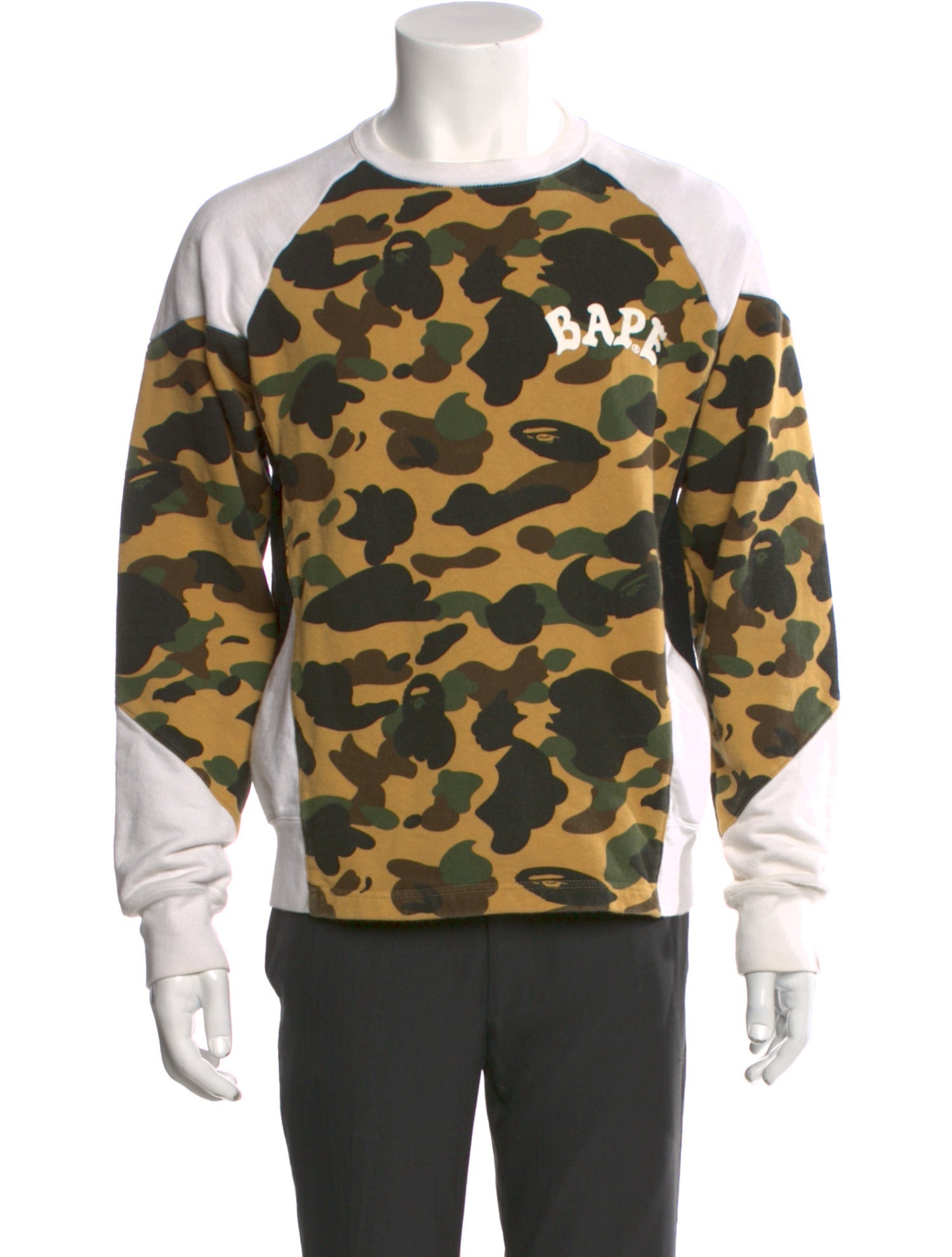 A Bathing Ape Printed Crew Neck Sweatshirt